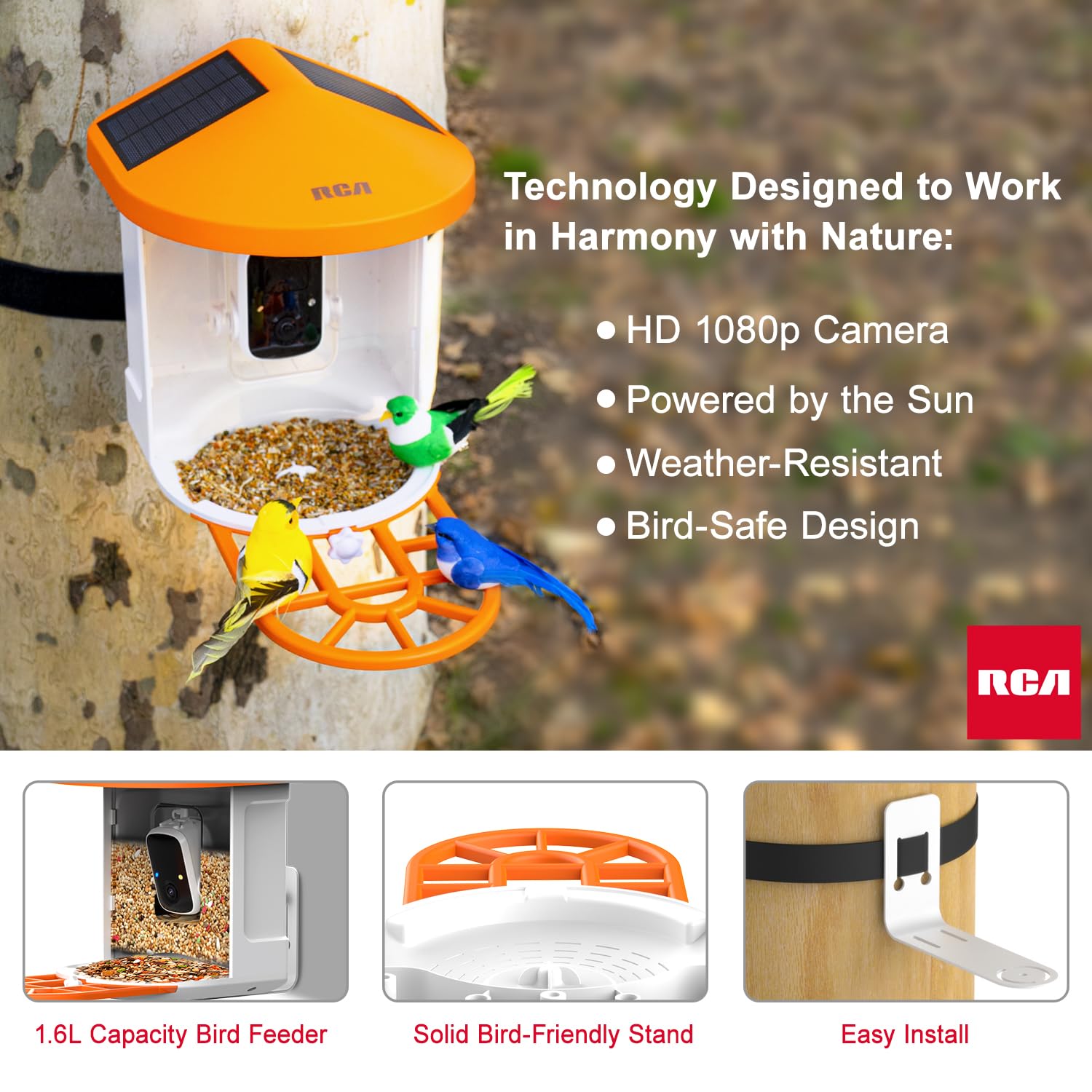 RCA Smart Bird Feeder with HD Camera