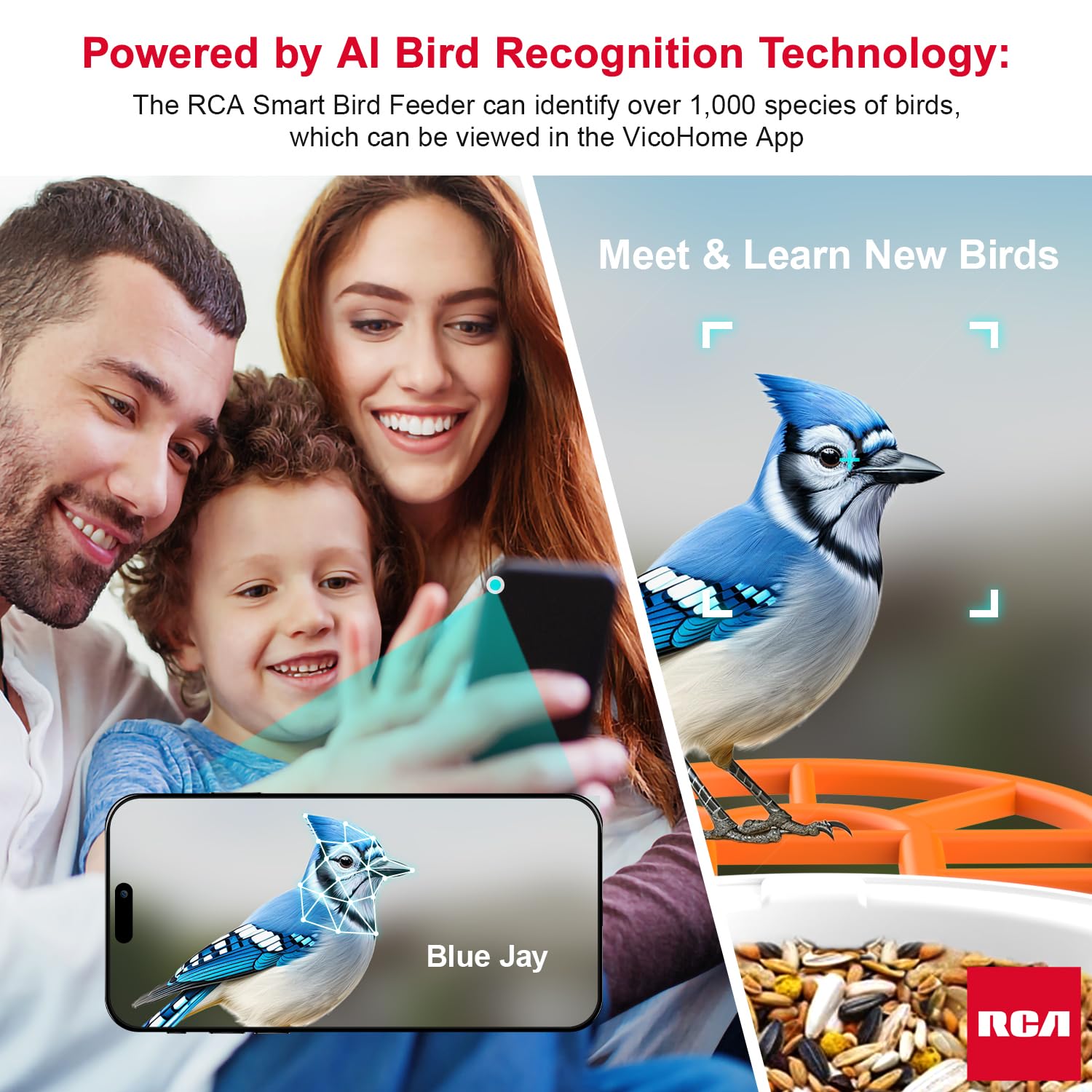 RCA Smart Bird Feeder with HD Camera