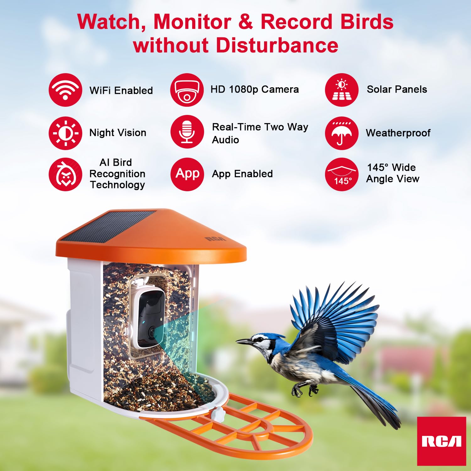 RCA Smart Bird Feeder with HD Camera