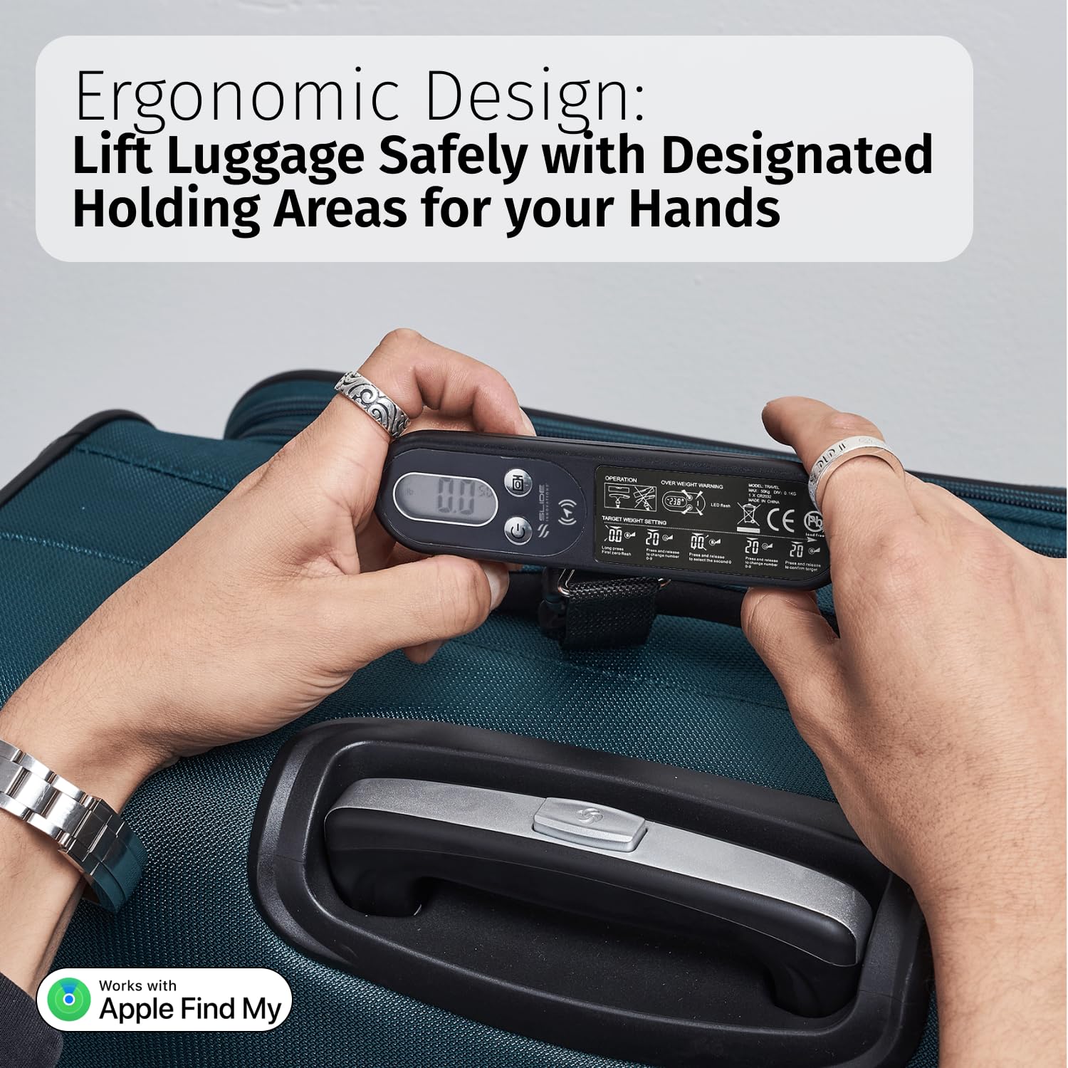 Slide Innovations 2-in-1 Luggage Scale & Tracker