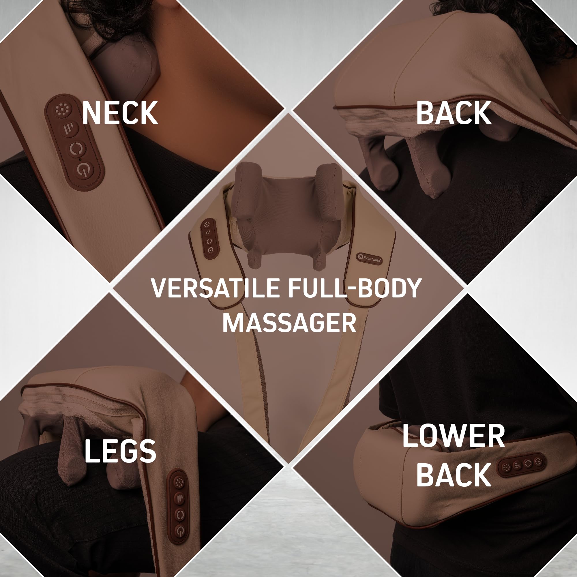 FIRSTHEALTH Neck Shoulder Back Massager with Heat