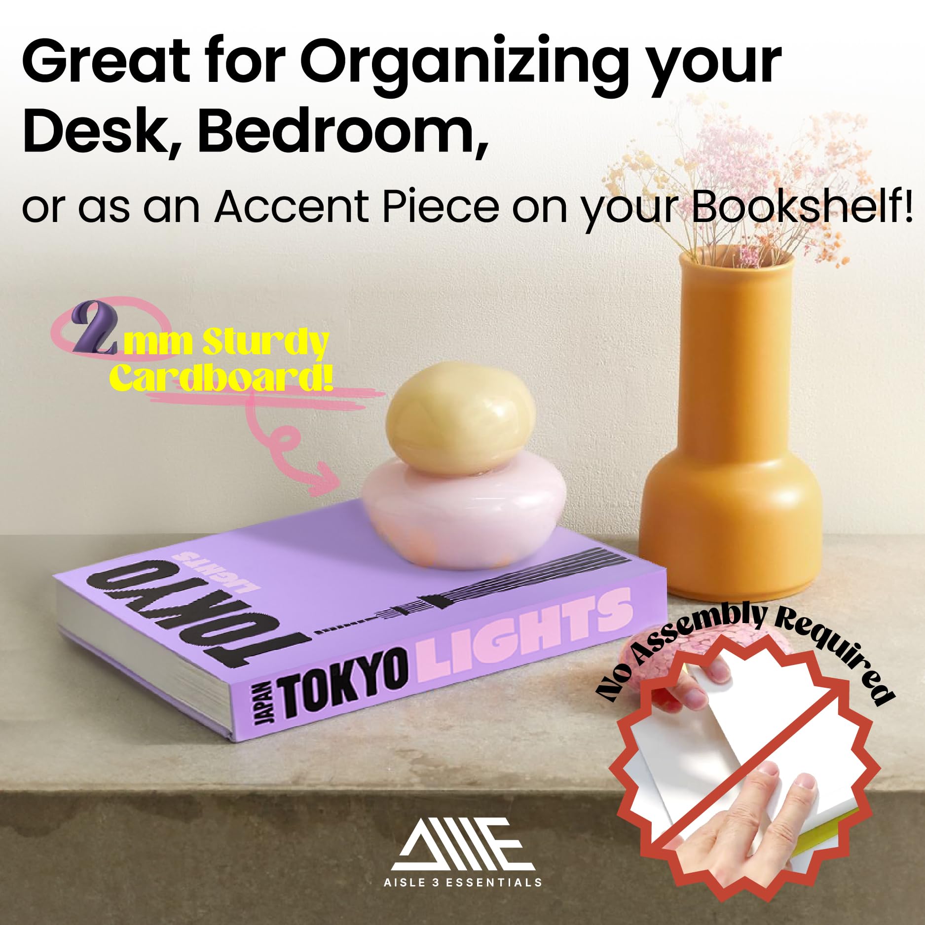 Preppy Room Decor Books with Storage