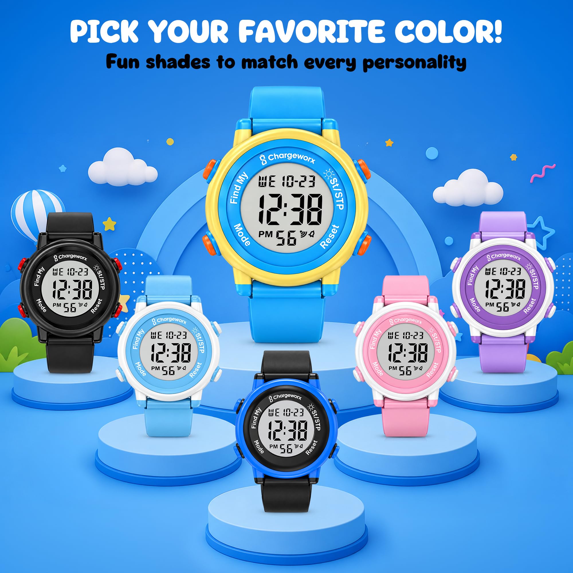 Digital Watch for Kids w/Apple Find My Tracker for Boys & Girls Ages 4-12