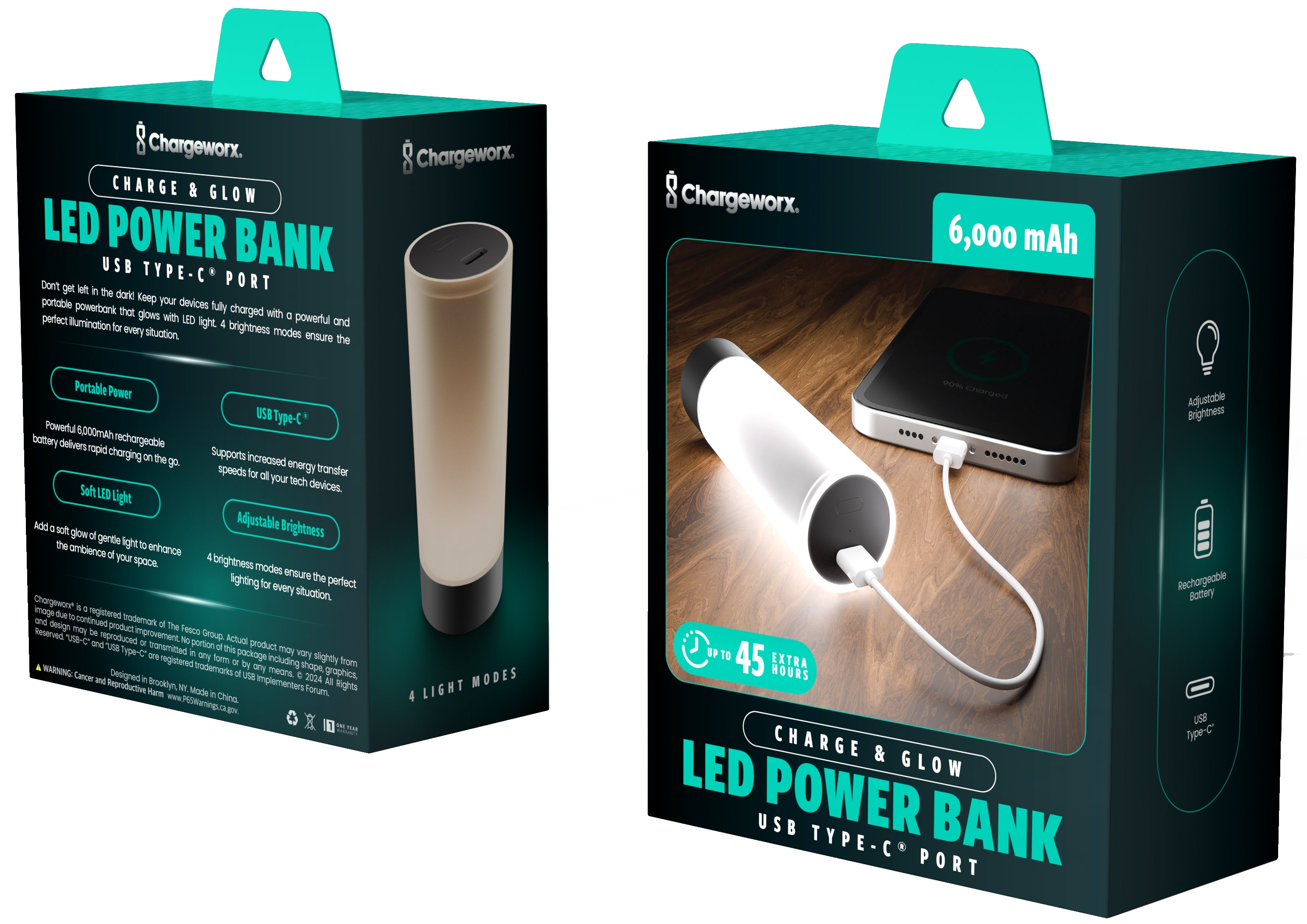 CHARGE & GLOW LED POWER BANK