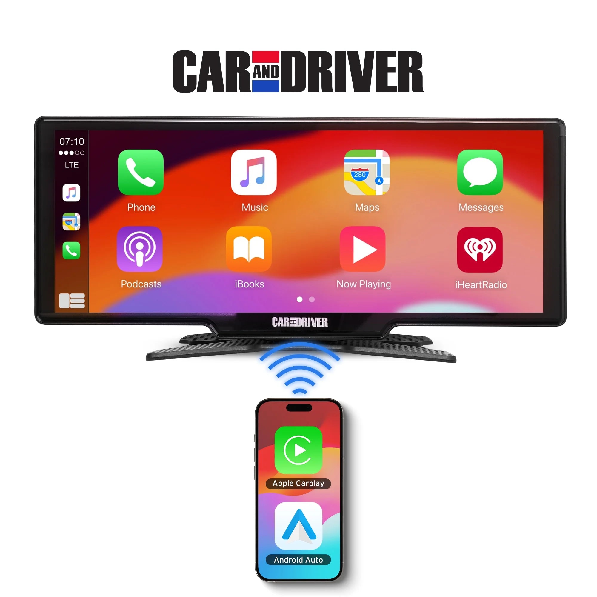 Car and Driver Intellidash Pro X10 Wireless Carplay, New, 10" Touch Screen Display
