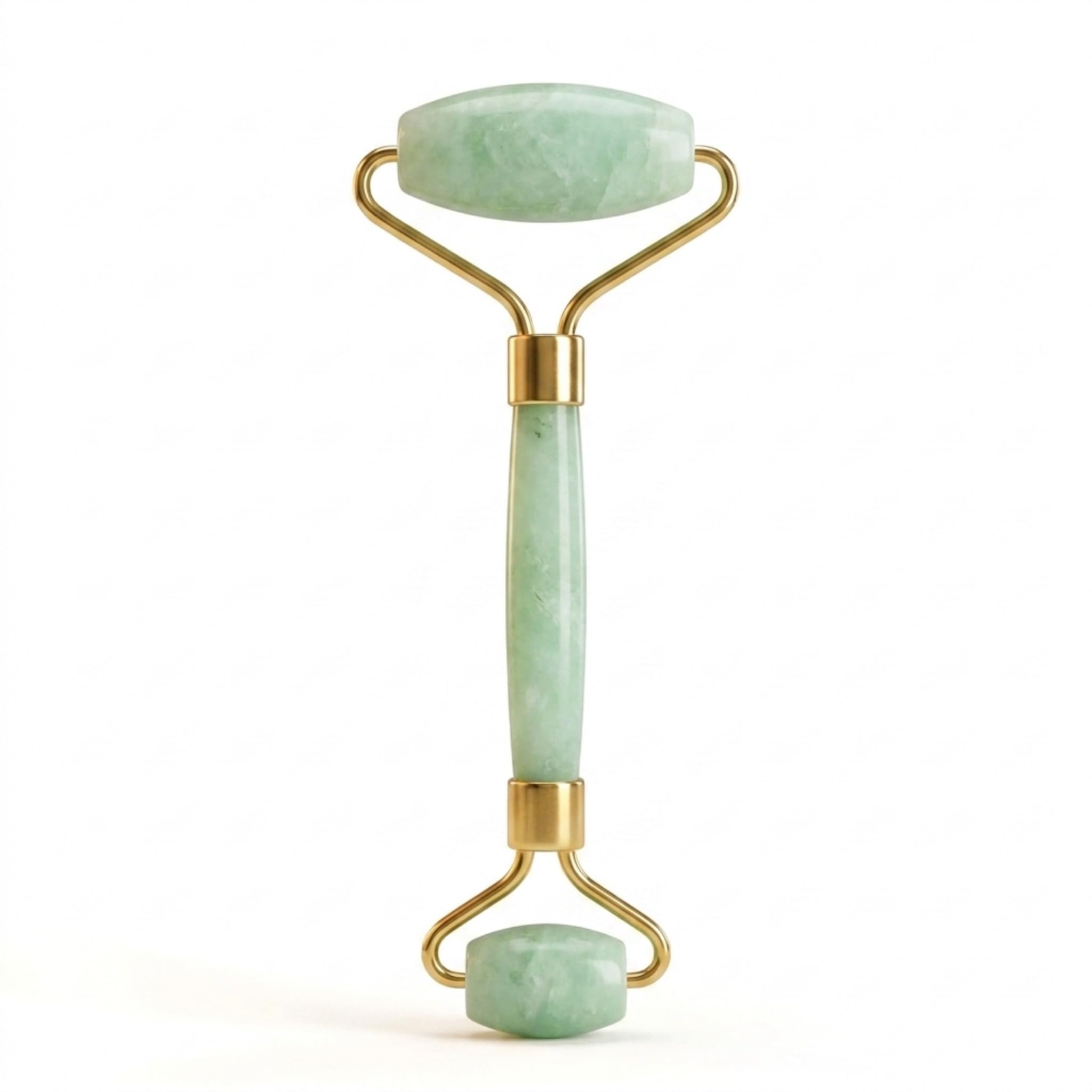 Jade Face Roller & Ice Roller for Puffiness, Wrinkles & Lymphatic Drainage Dual-Size Stones Massage Under-Eyes, Cheeks & Neck, Warm Or Chill For Hot/Cold Therapy, Boosts Circulation, Firms Skin Tones