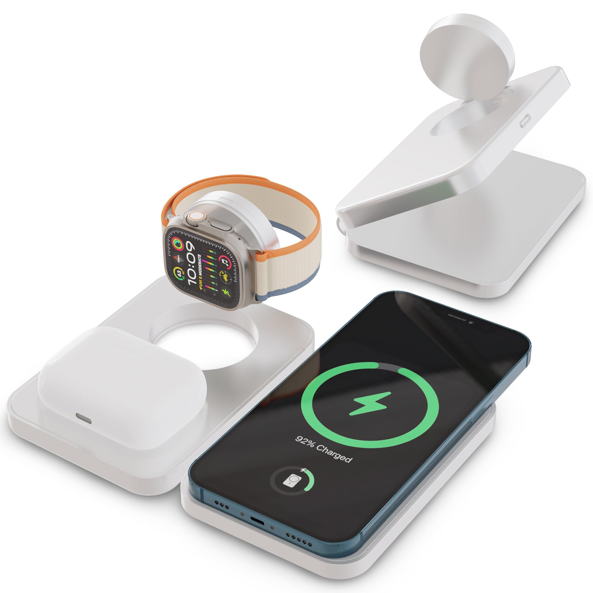 3-in-1 Foldable Charging Station for MagSafe iPhone, Apple Watch & AirPods