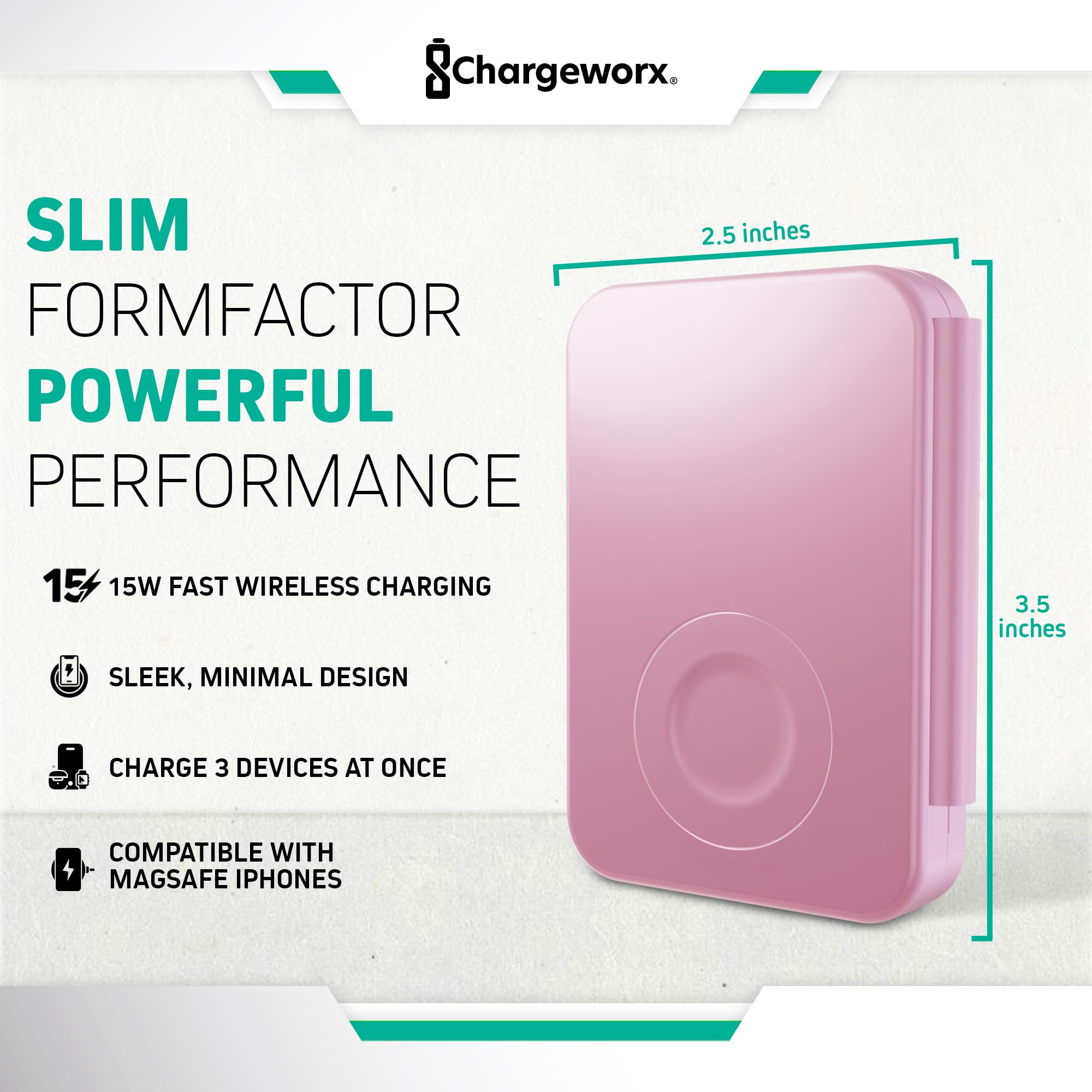 3-in-1 Foldable Wireless Charging Station, 15W Fast MagSafe Charging