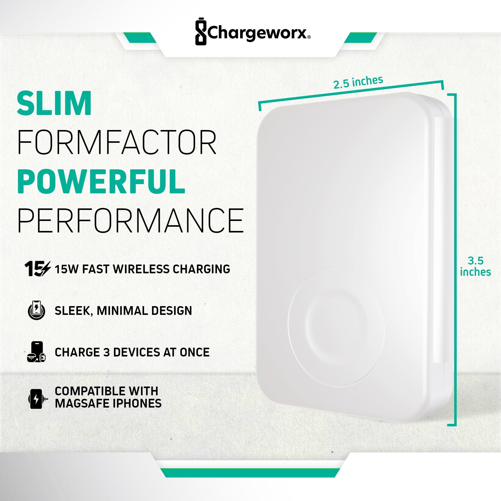 3-in-1 Foldable Charging Station for MagSafe iPhone, Apple Watch & AirPods