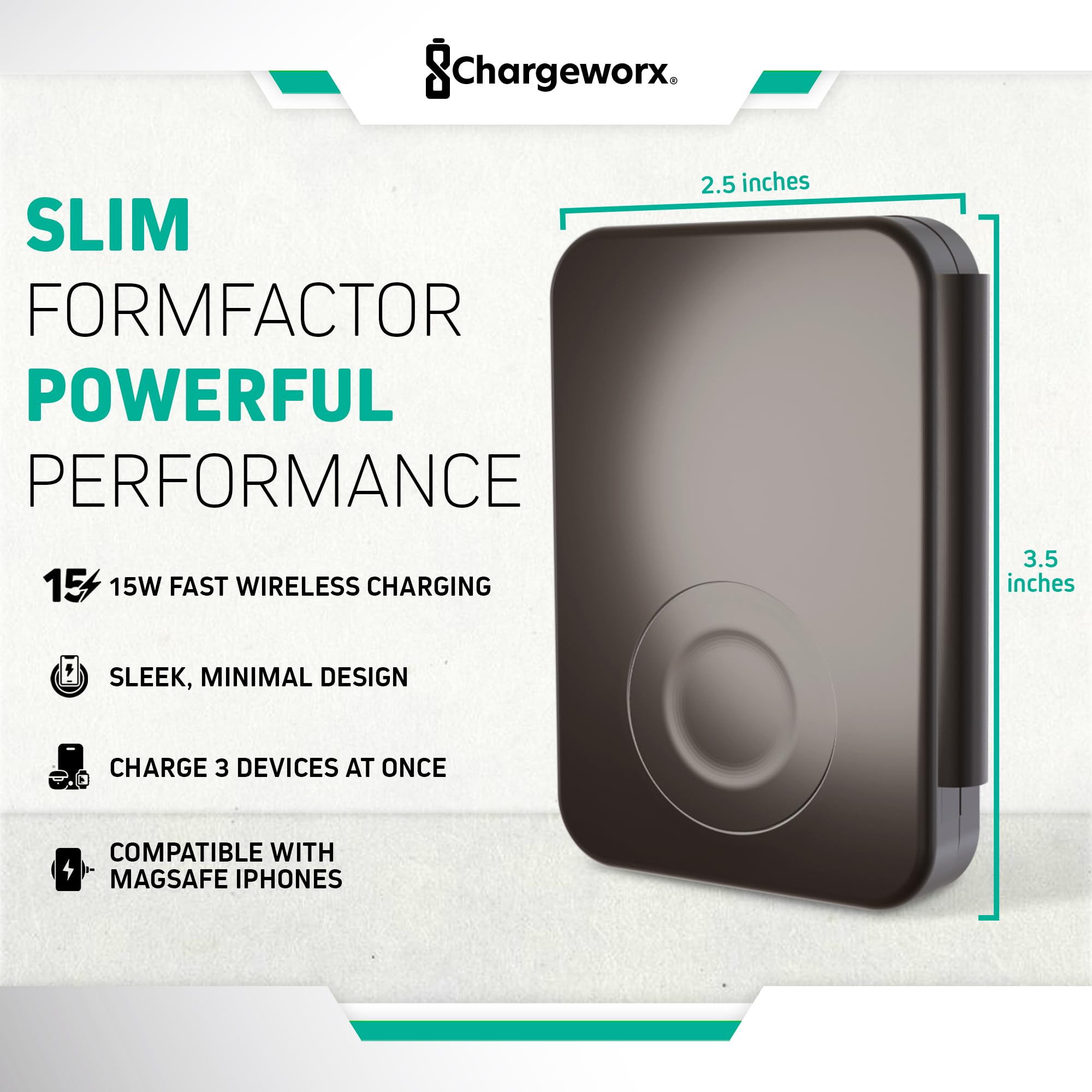 3-in-1 Foldable Charging Station for MagSafe iPhone, Apple Watch & AirPods