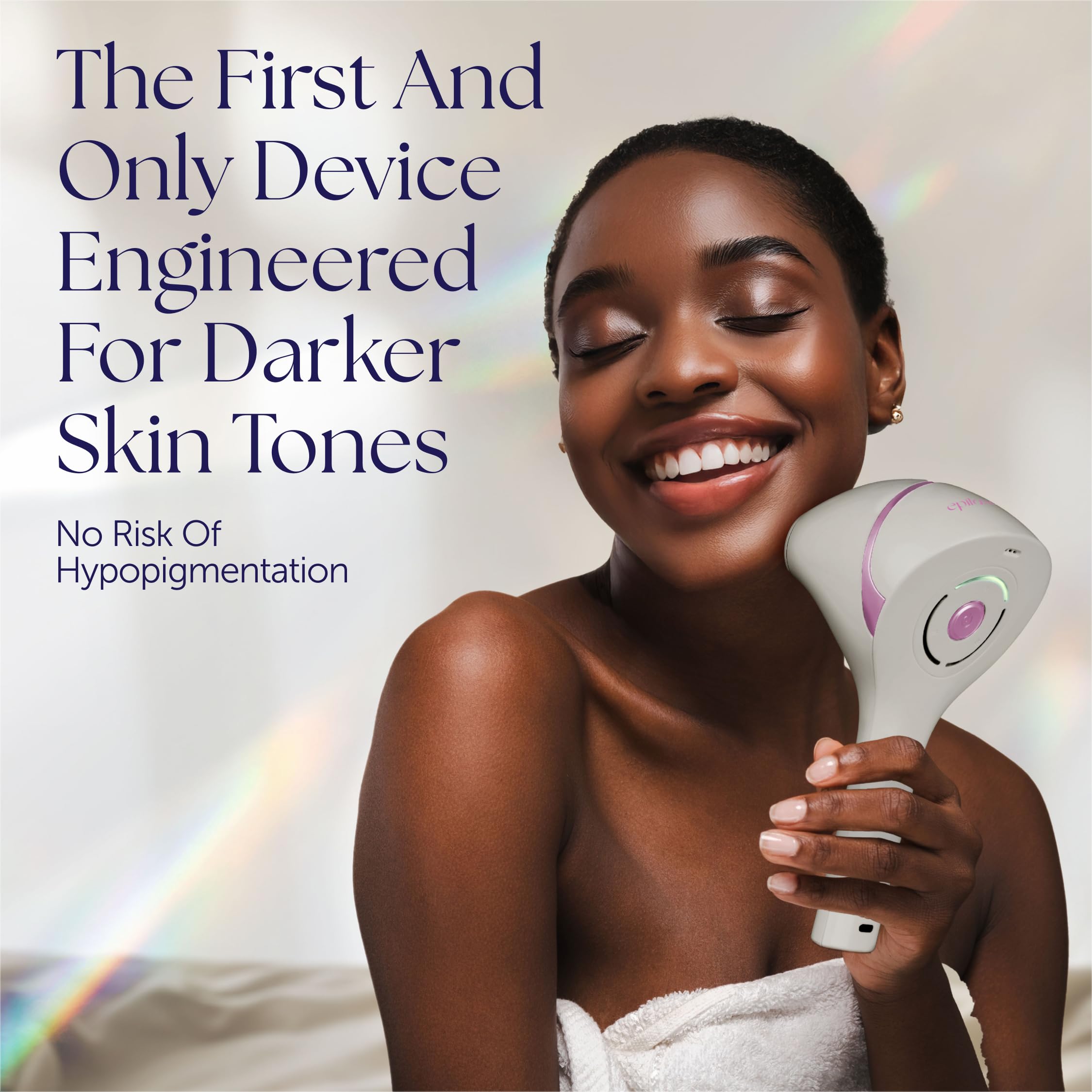 Epilaser Dark Skin At-Home Laser Hair Removal, Safe - Won’t Cause Skin Bleaching, Hypopigmentation | Intelligent, Clinical Strength, Painless Permanent Hair Removal for Face, Body, Bikini Line