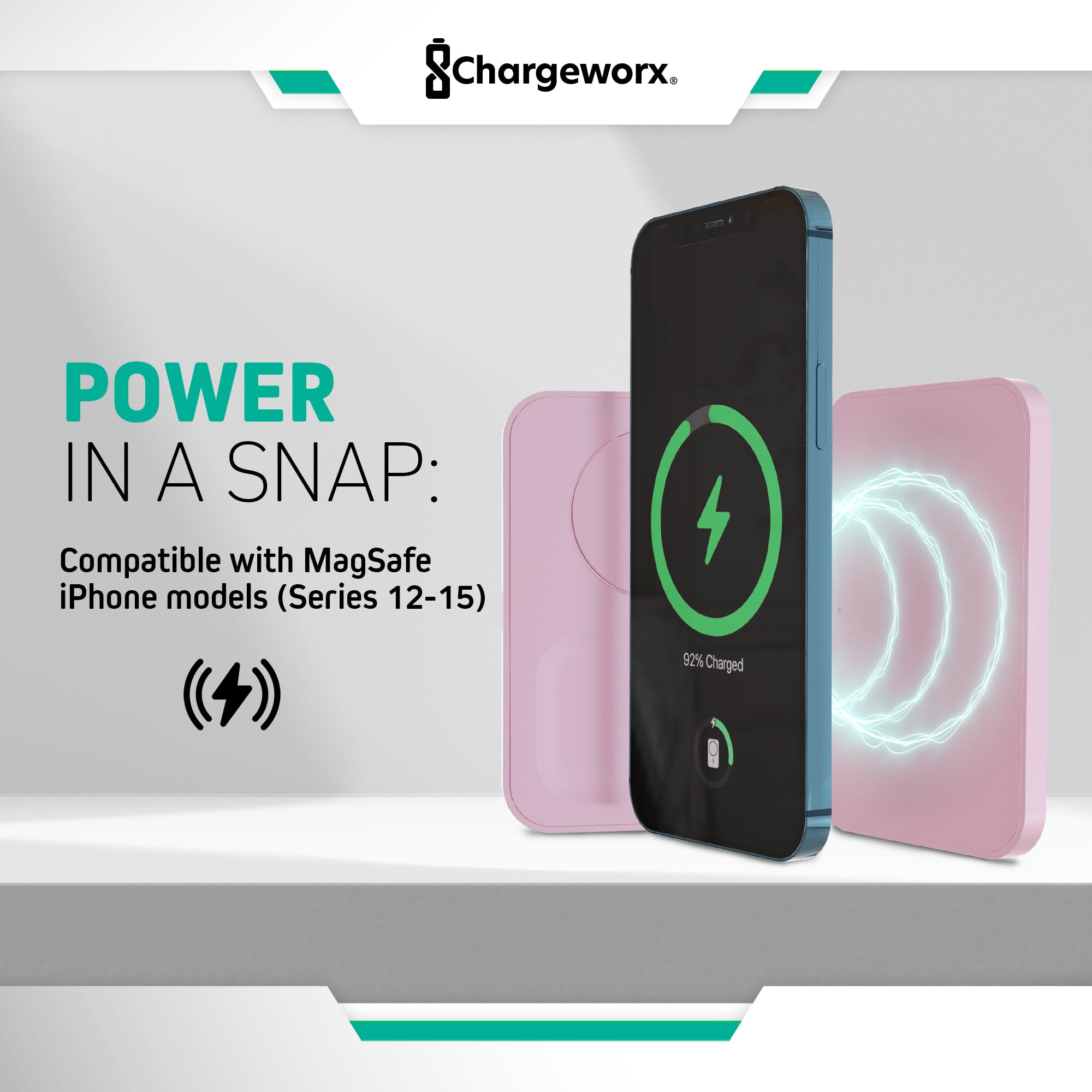 3-in-1 Foldable Wireless Charging Station, 15W Fast MagSafe Charging