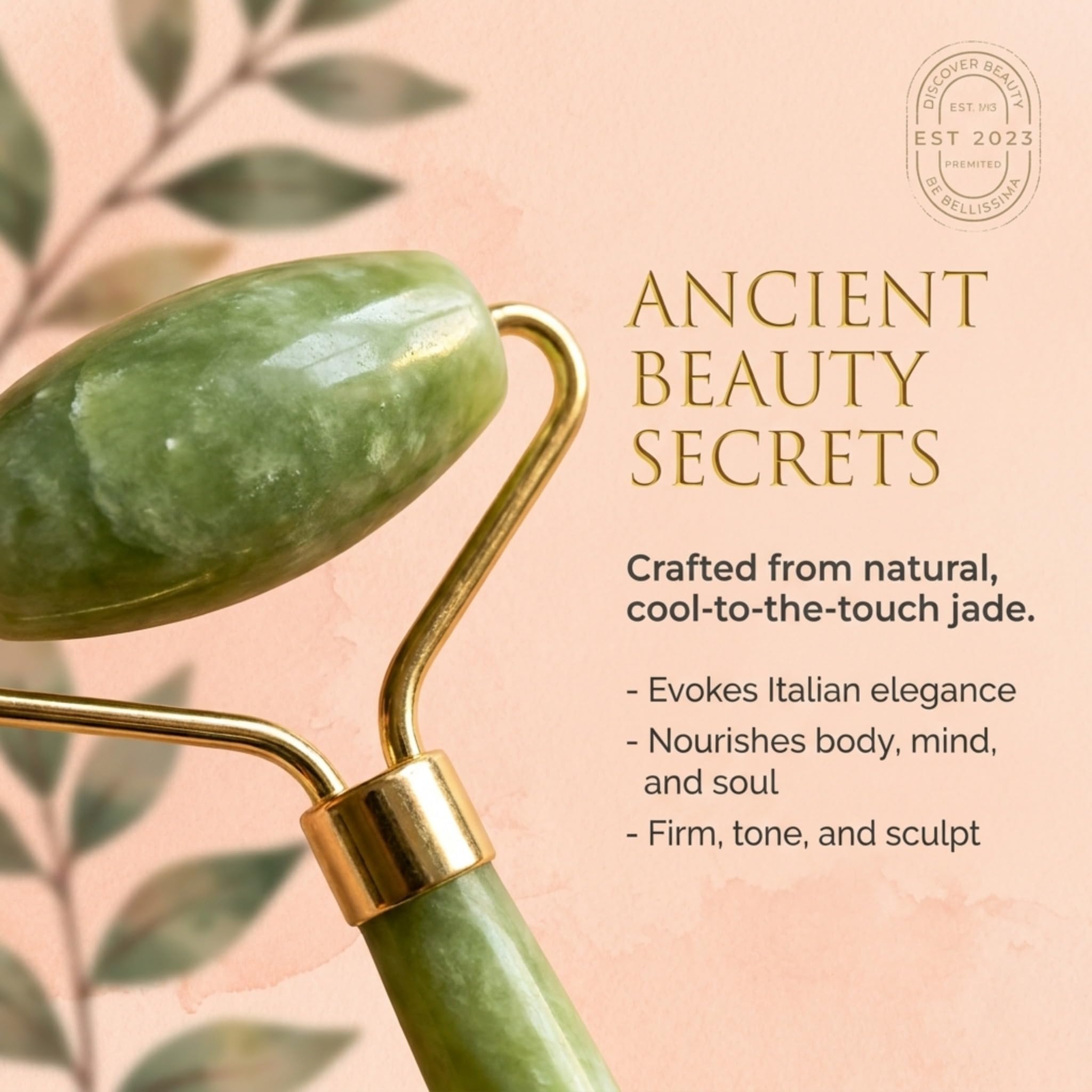 Jade Face Roller & Ice Roller for Puffiness, Wrinkles & Lymphatic Drainage Dual-Size Stones Massage Under-Eyes, Cheeks & Neck, Warm Or Chill For Hot/Cold Therapy, Boosts Circulation, Firms Skin Tones