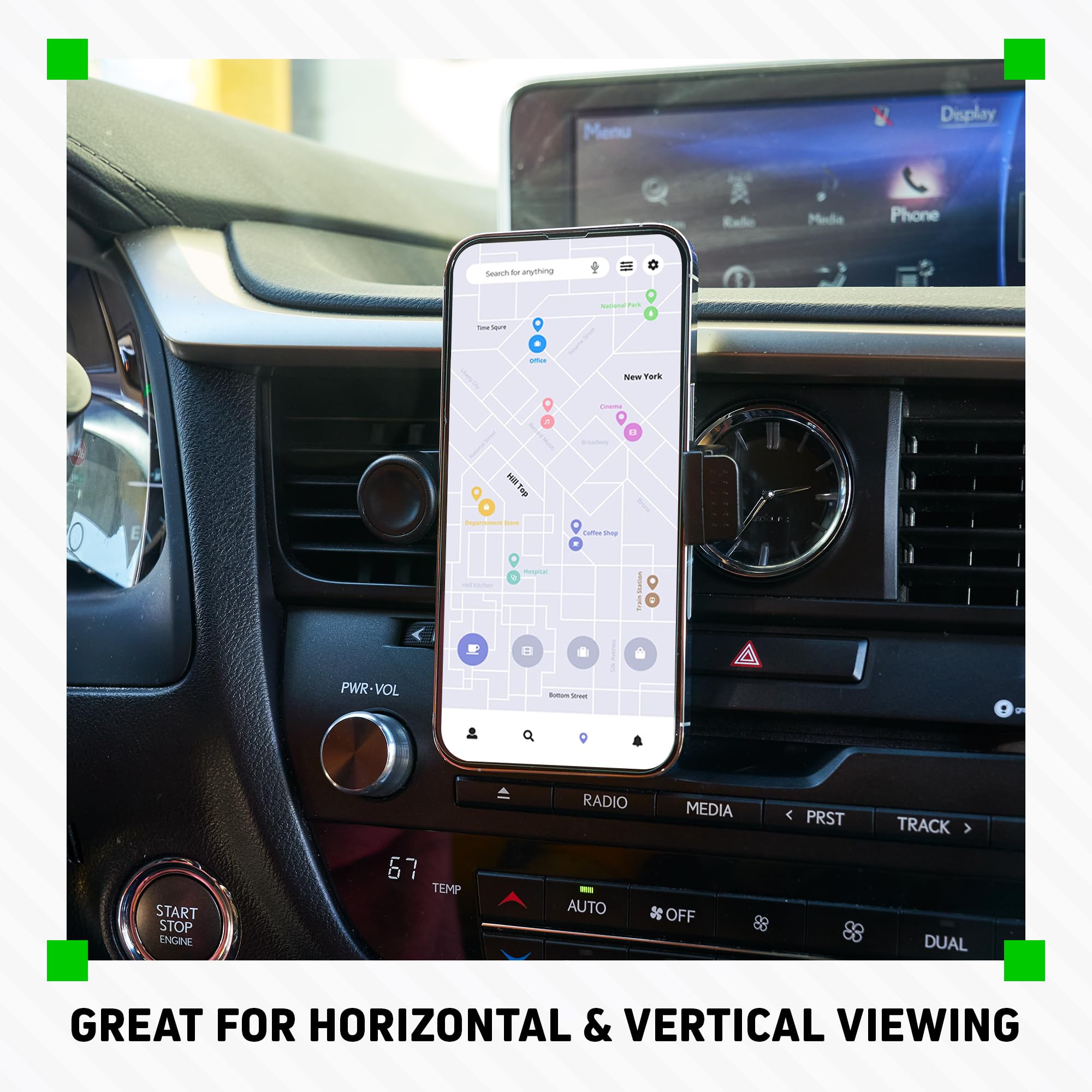 Car Vent Phone Mount, 360° Rotation, Fits iPhone 17 Pro Max, Samsung & More