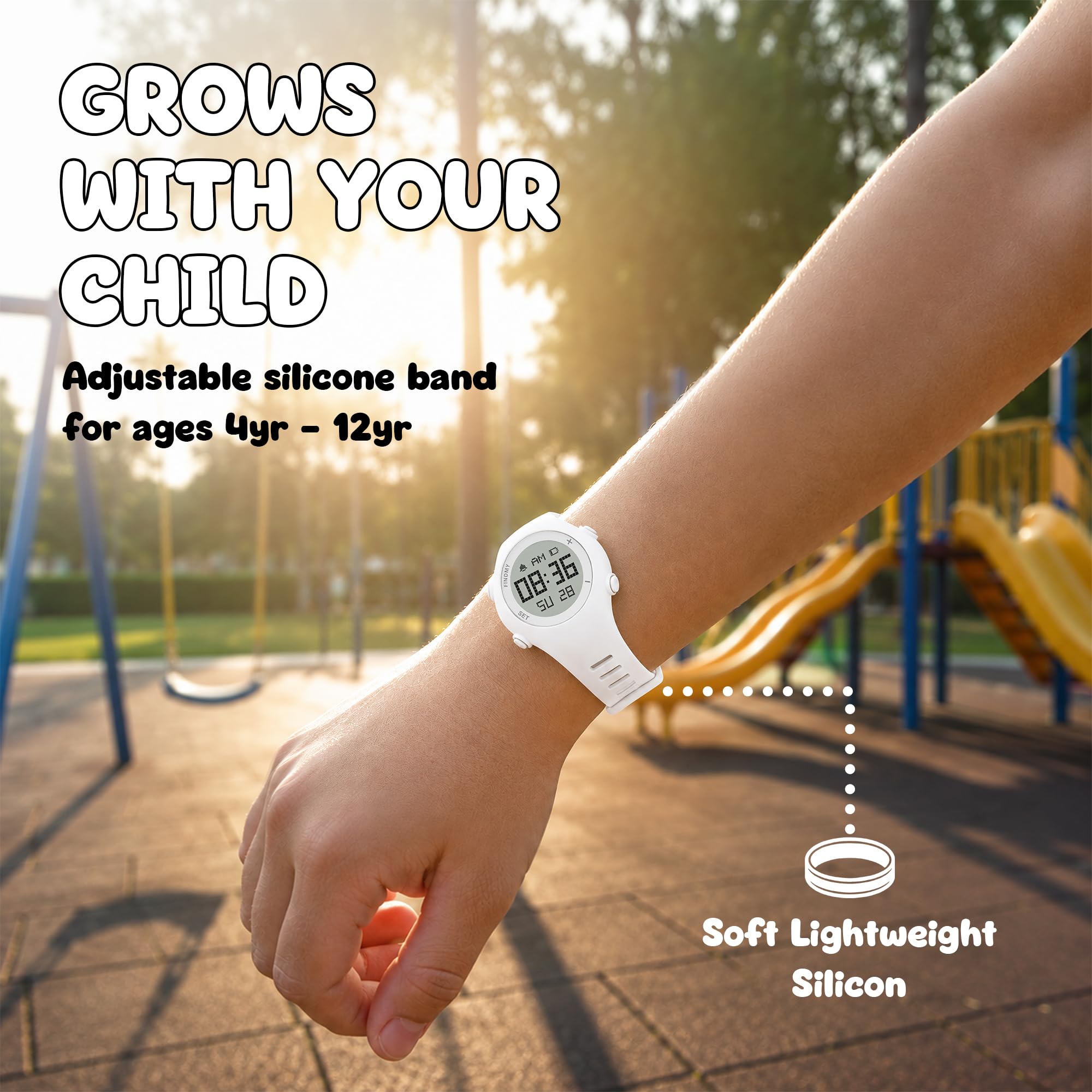 Kids Tracker Watch, Works w/ Apple Find My, Bluetooth Item Tracker Built-In