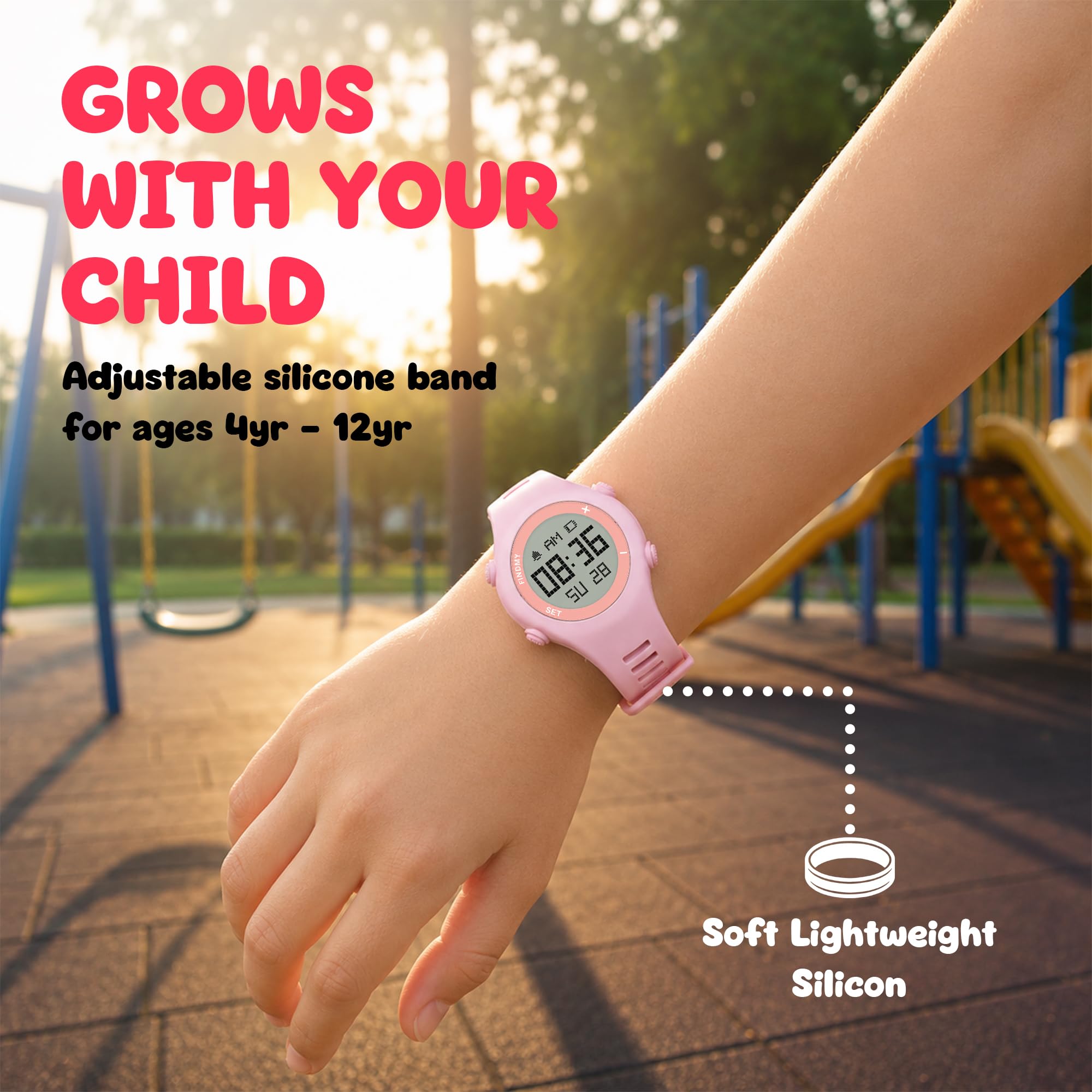 Kids Tracker Watch, Works w/ Apple Find My, Bluetooth Item Tracker Built-In