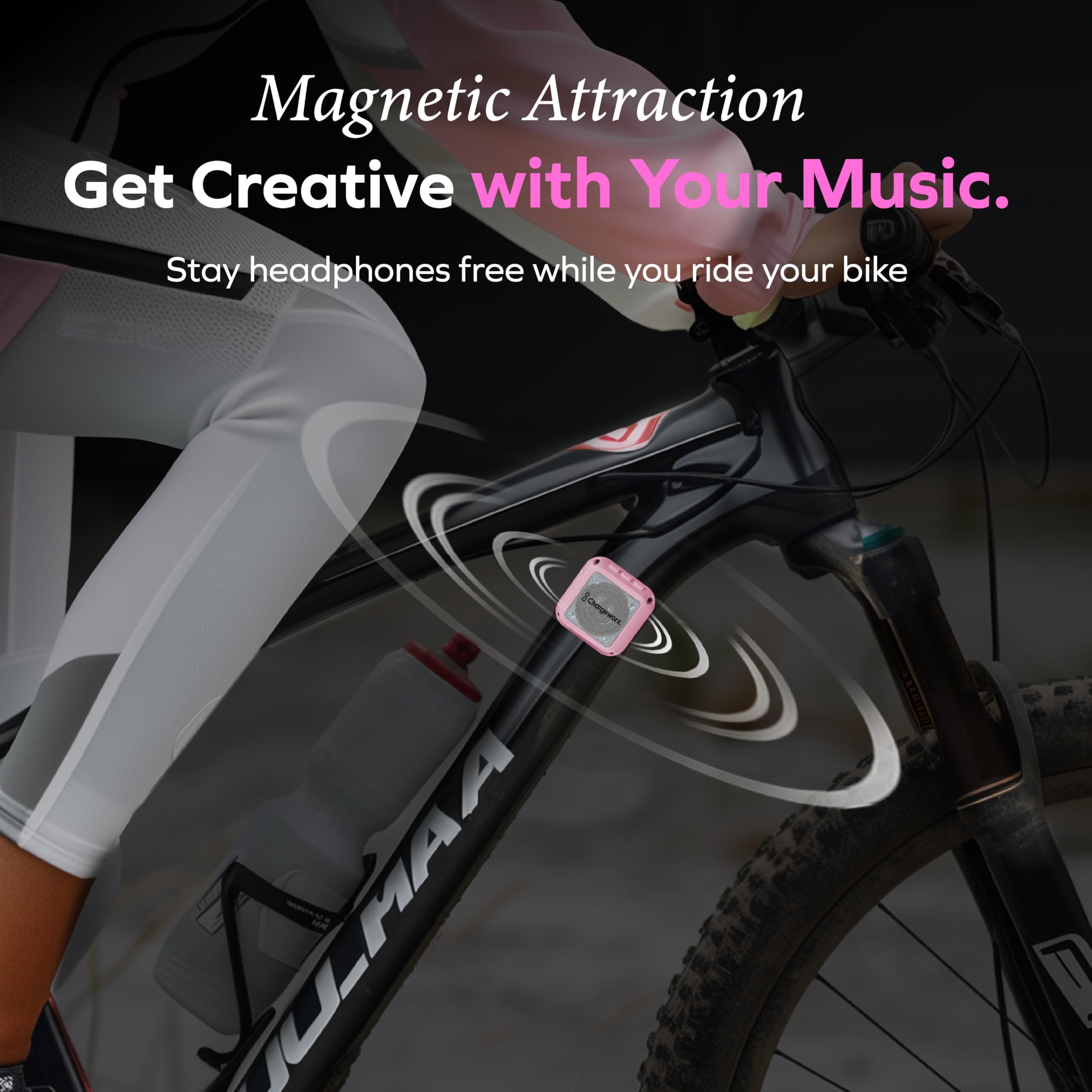 Magnetic Portable Bluetooth Speaker, Phone Stand for iPhone & Android