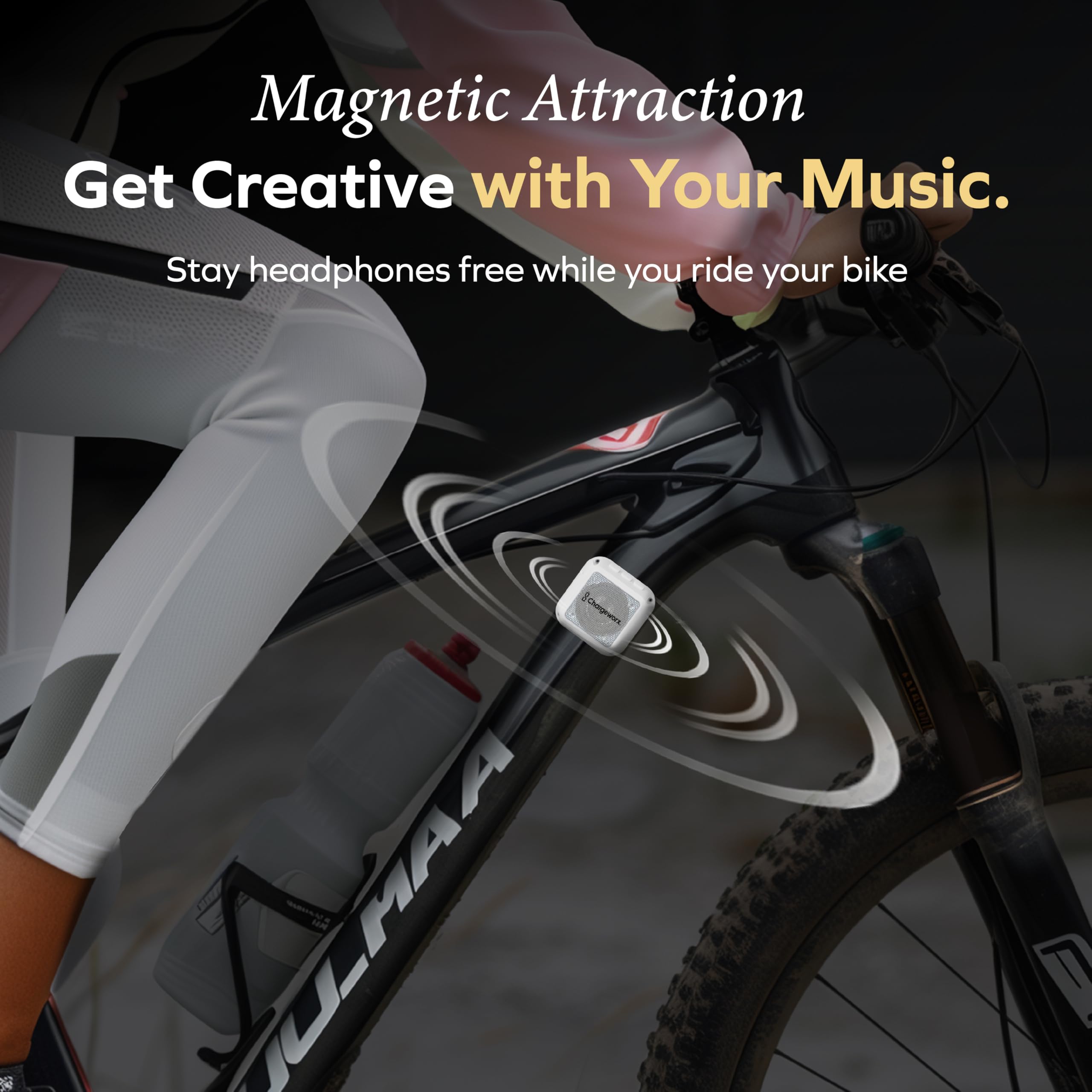 Magnetic Portable Bluetooth Speaker, Phone Stand for iPhone & Android