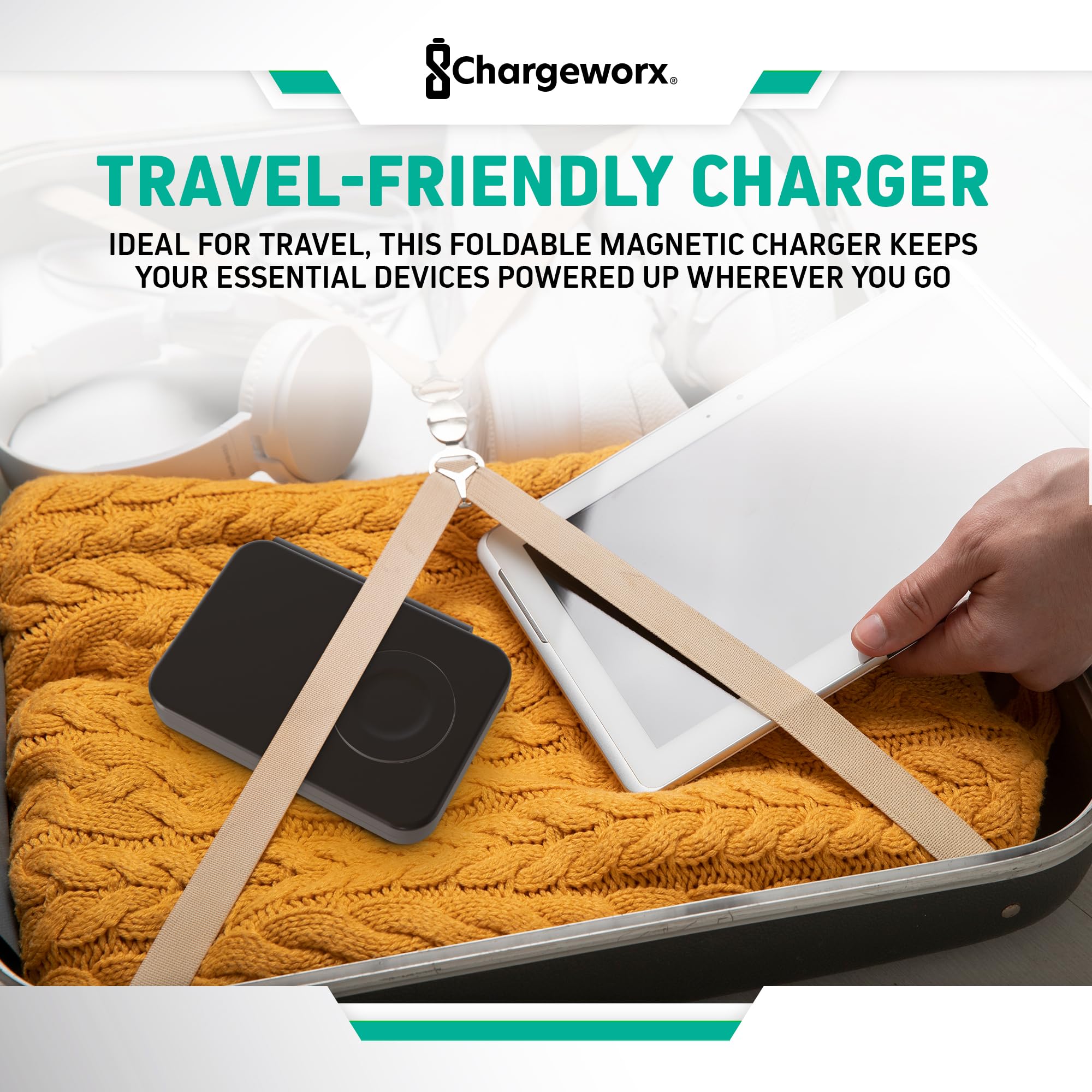 3-in-1 Foldable Charging Station for MagSafe iPhone, Apple Watch & AirPods