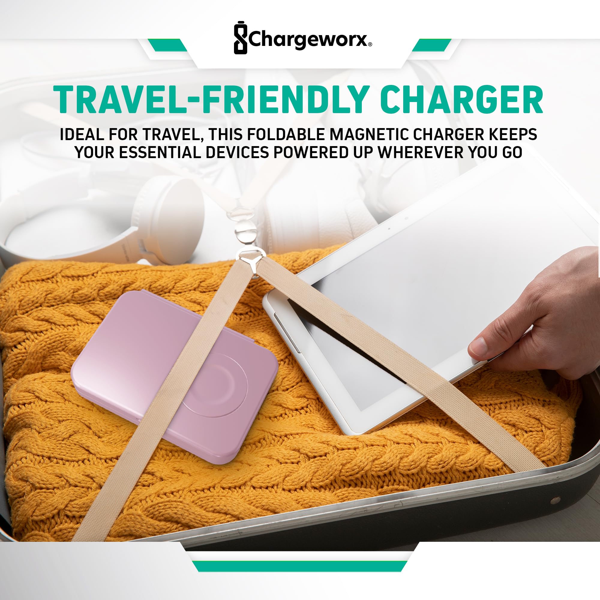 3-in-1 Foldable Wireless Charging Station, 15W Fast MagSafe Charging