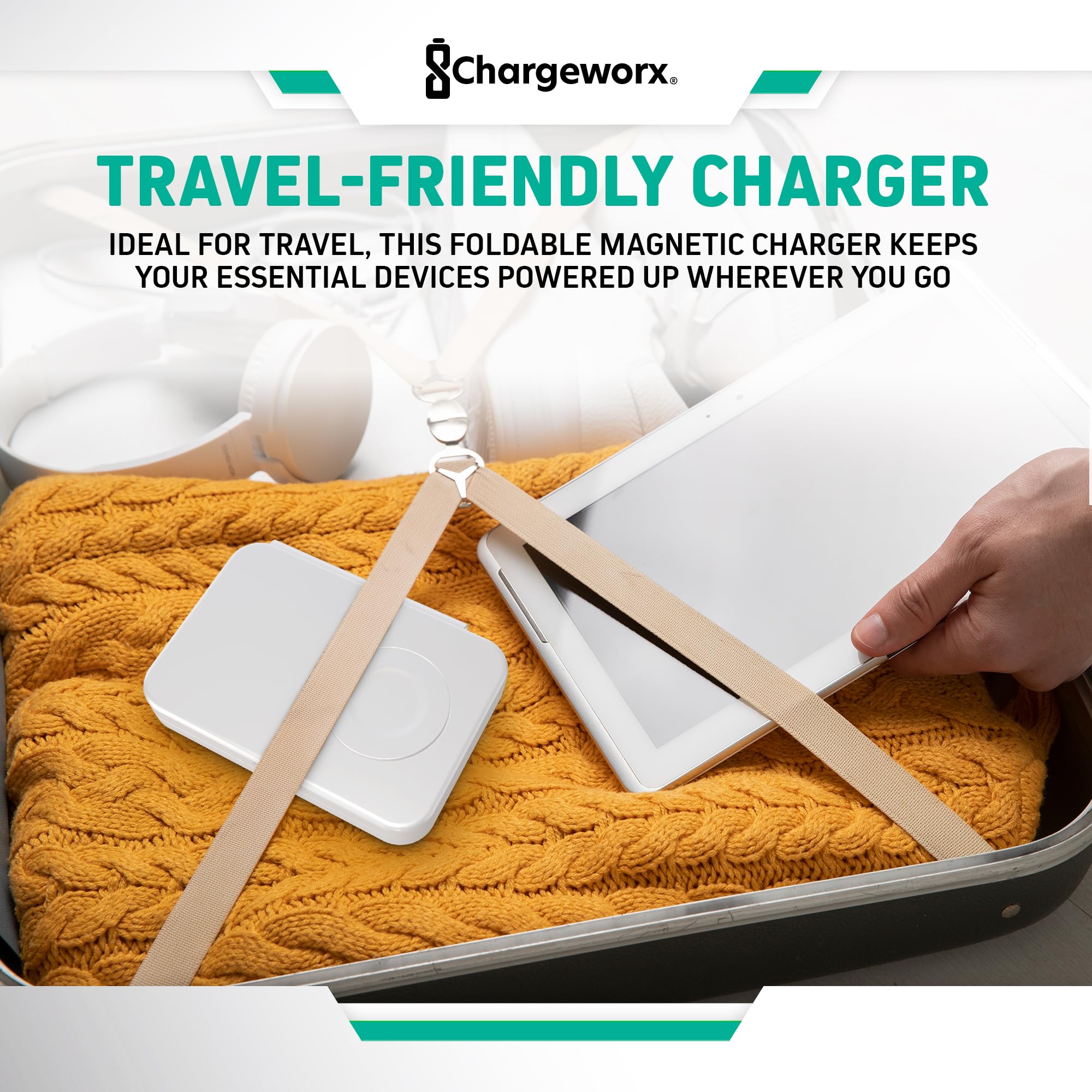 3-in-1 Foldable Charging Station for MagSafe iPhone, Apple Watch & AirPods