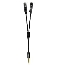 Chargeworx 3.5mm Mic & Headphone Jack Splitter Audio Y Adapter
