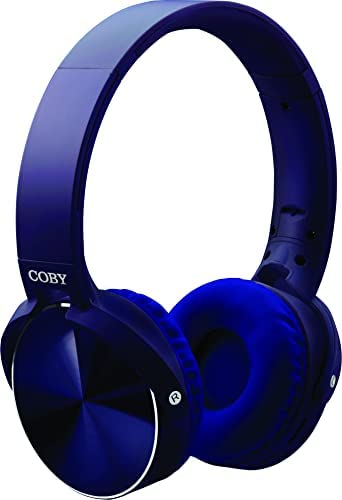 Coby Metal Folding Bluetooth Headphones (Red)