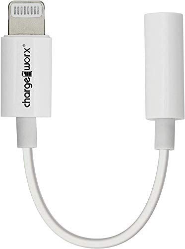 Chargeworx Headphone Adapter Lightning to 3.5mm White