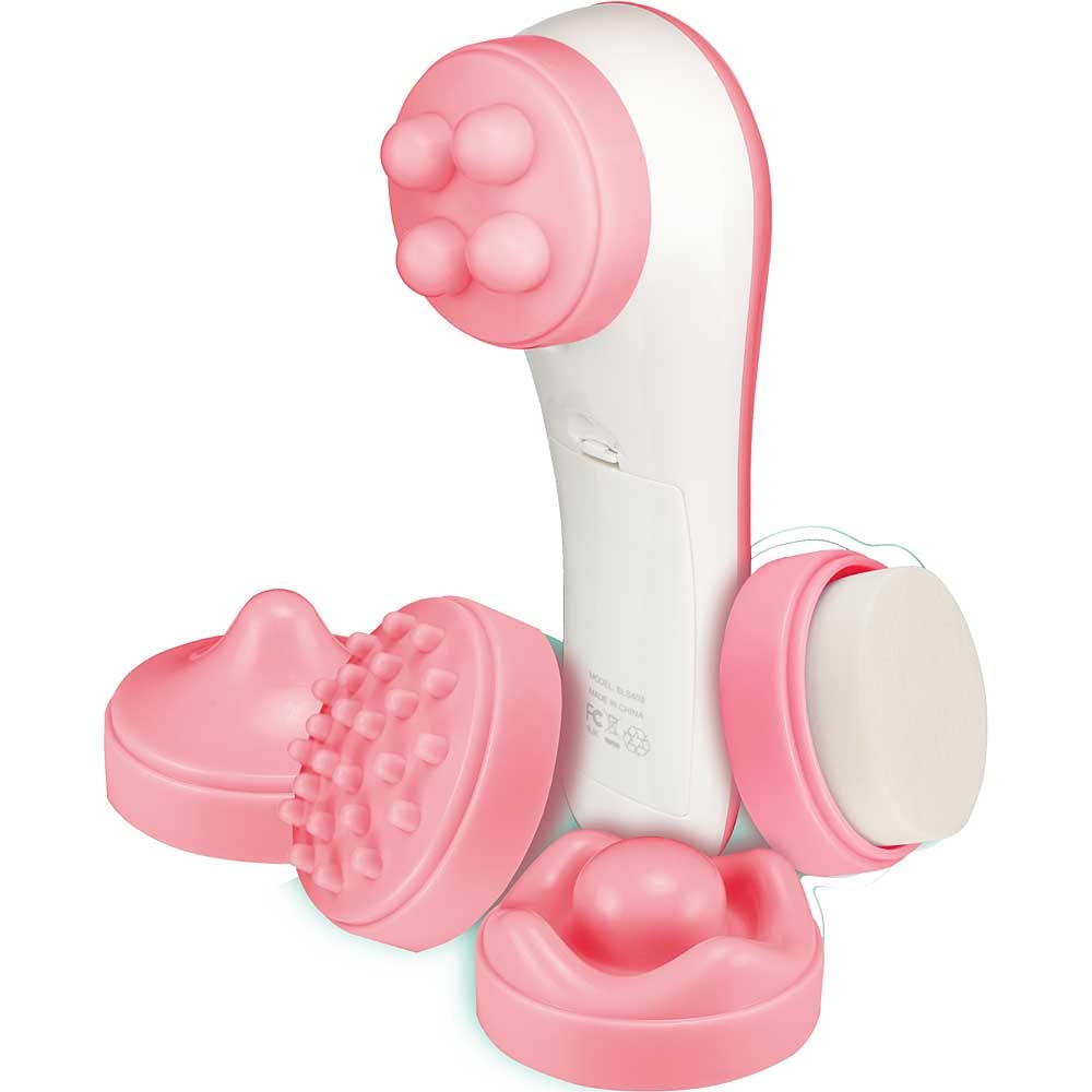 Bella Ciao 6-Piece Cordless Facial Massage Exfoliating Set for Women (Pink)