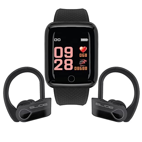 Slide Fitness Tracker True Wireless Earbuds 2-in-1 Combo Pack
