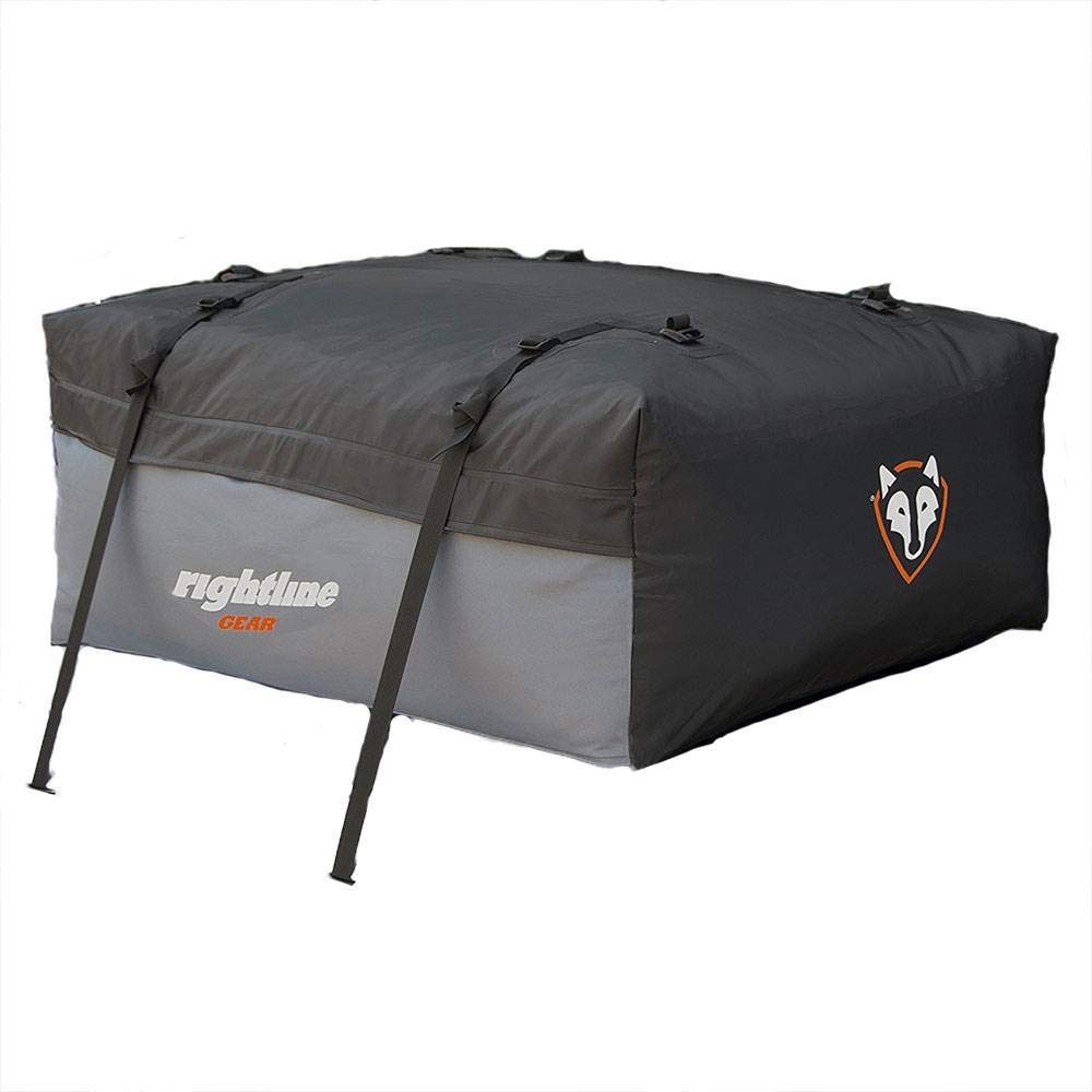 Rightline Gear Sport 2 Waterproof Rooftop Cargo Carrier for Top of Vehicle, Attaches With or Without Roof Rack, 15 Cubic Feet, Black