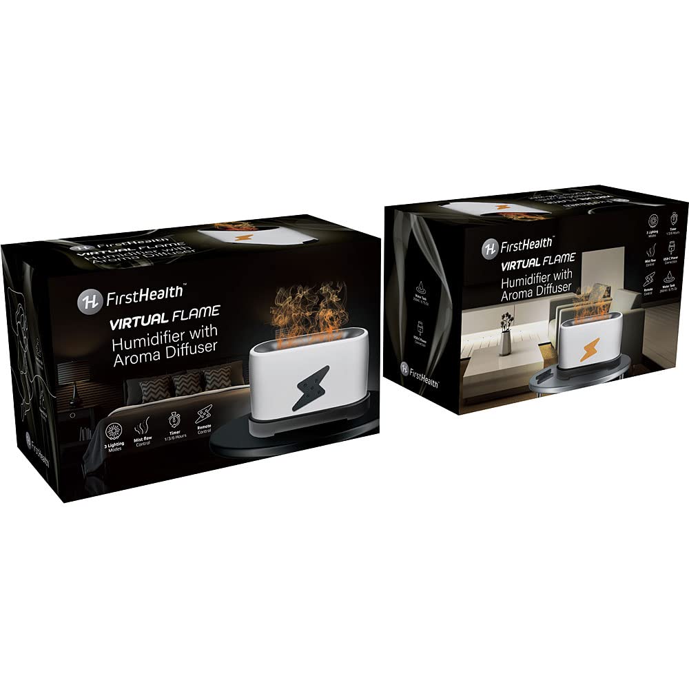 First Health Virtual Flame Humidifier and Aromatherapy Diffuser