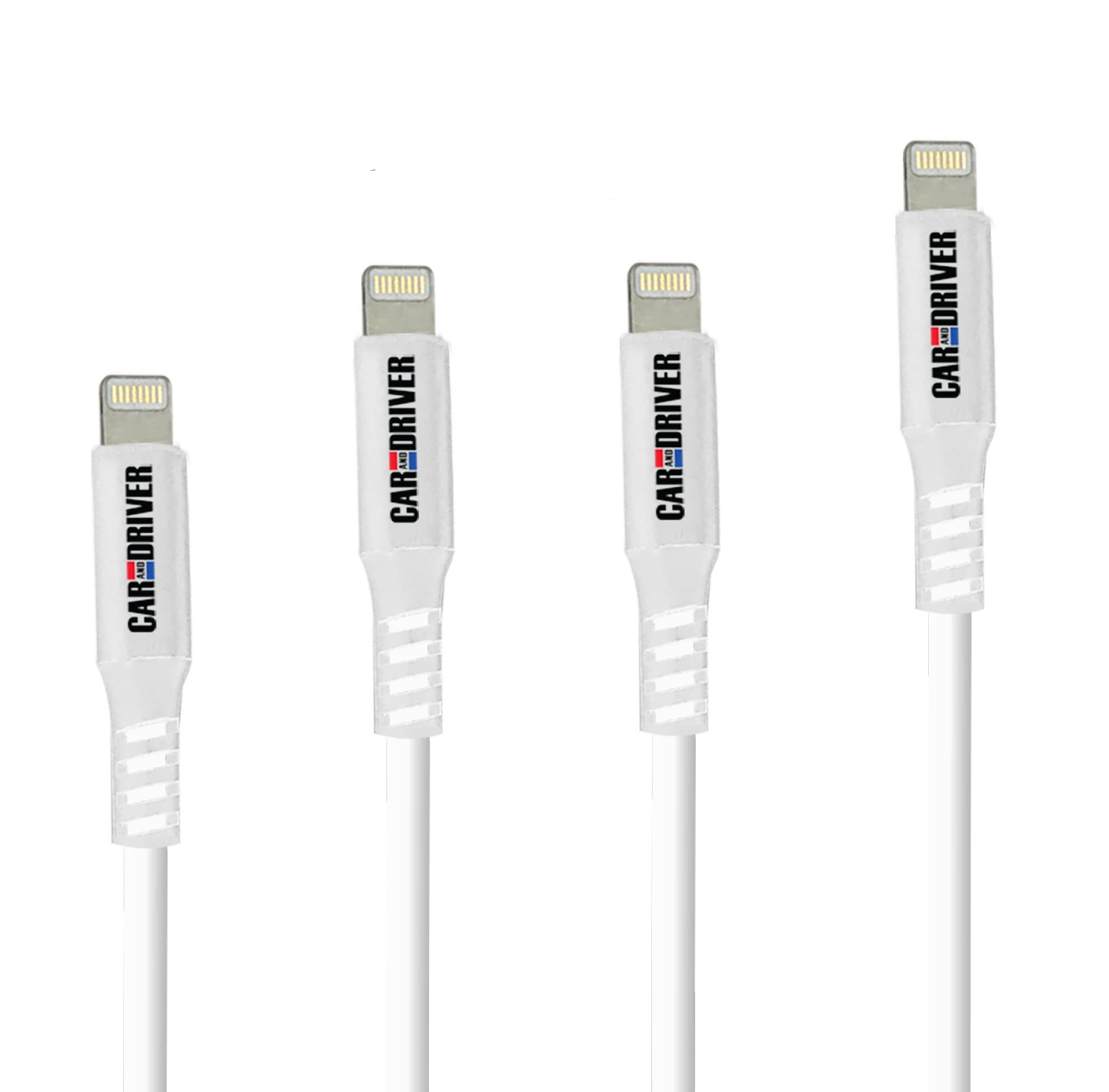 Car and Driver USB to Lightning Cable (4-Pack, White)