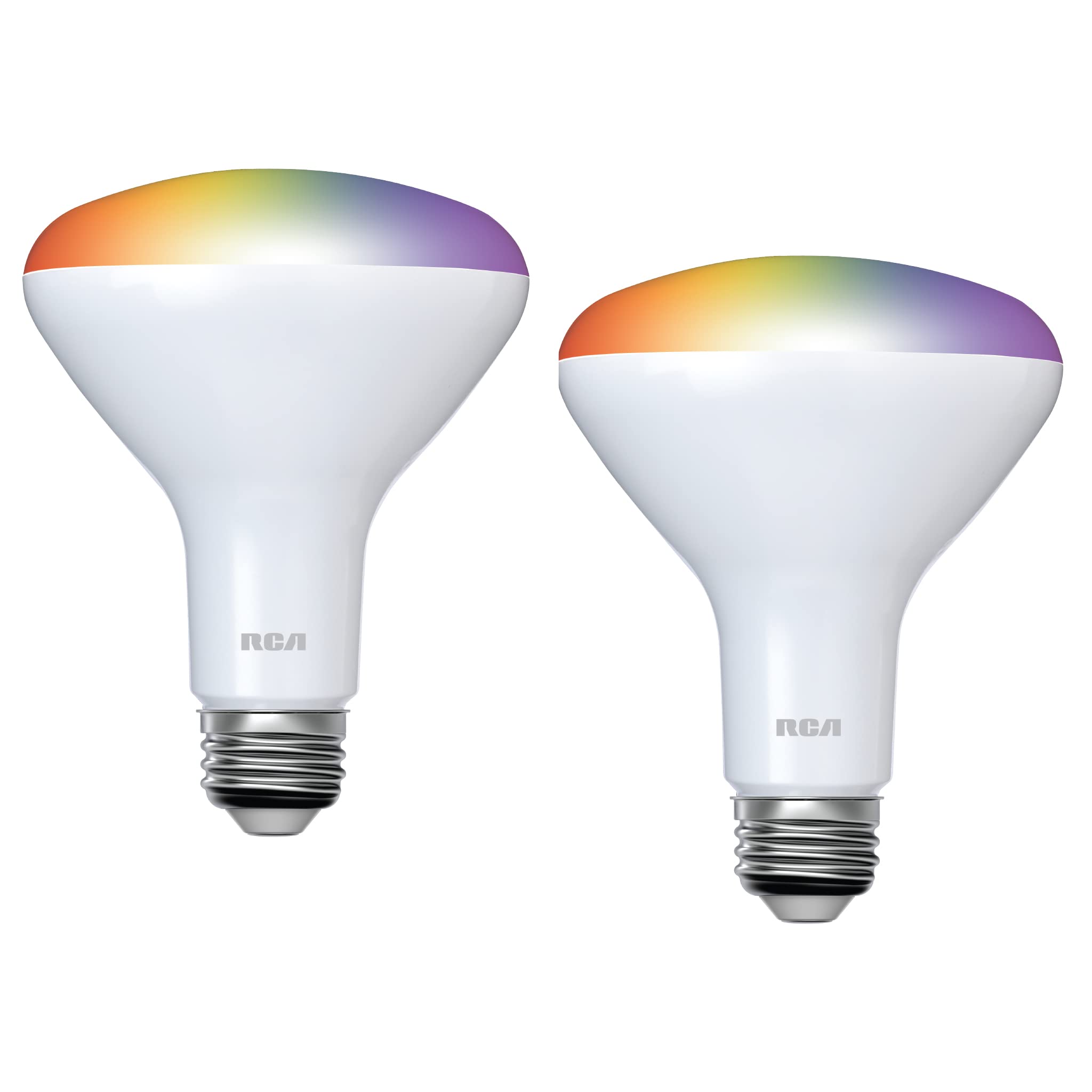 RCA WiFi LED Smart Light Bulb, Indoor Flood Light, 9W, 60W Equiv, Multicolor & White, BR30, 24-Pack