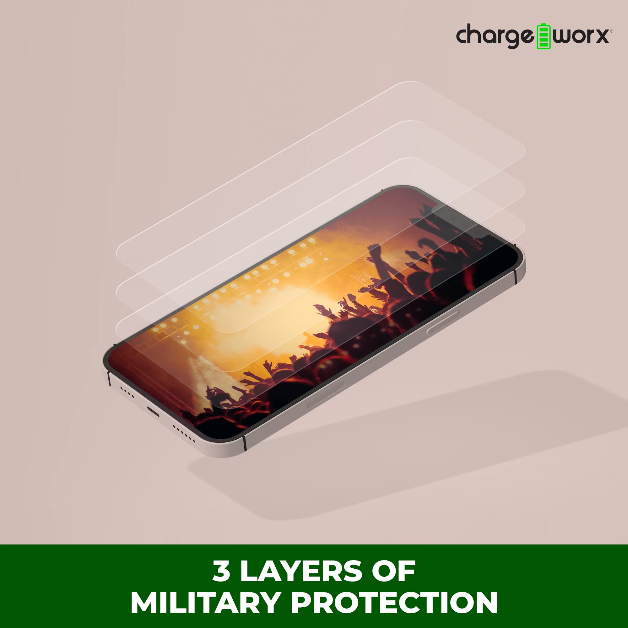 Chargeworx Heavy-Duty Screen Lens Covers