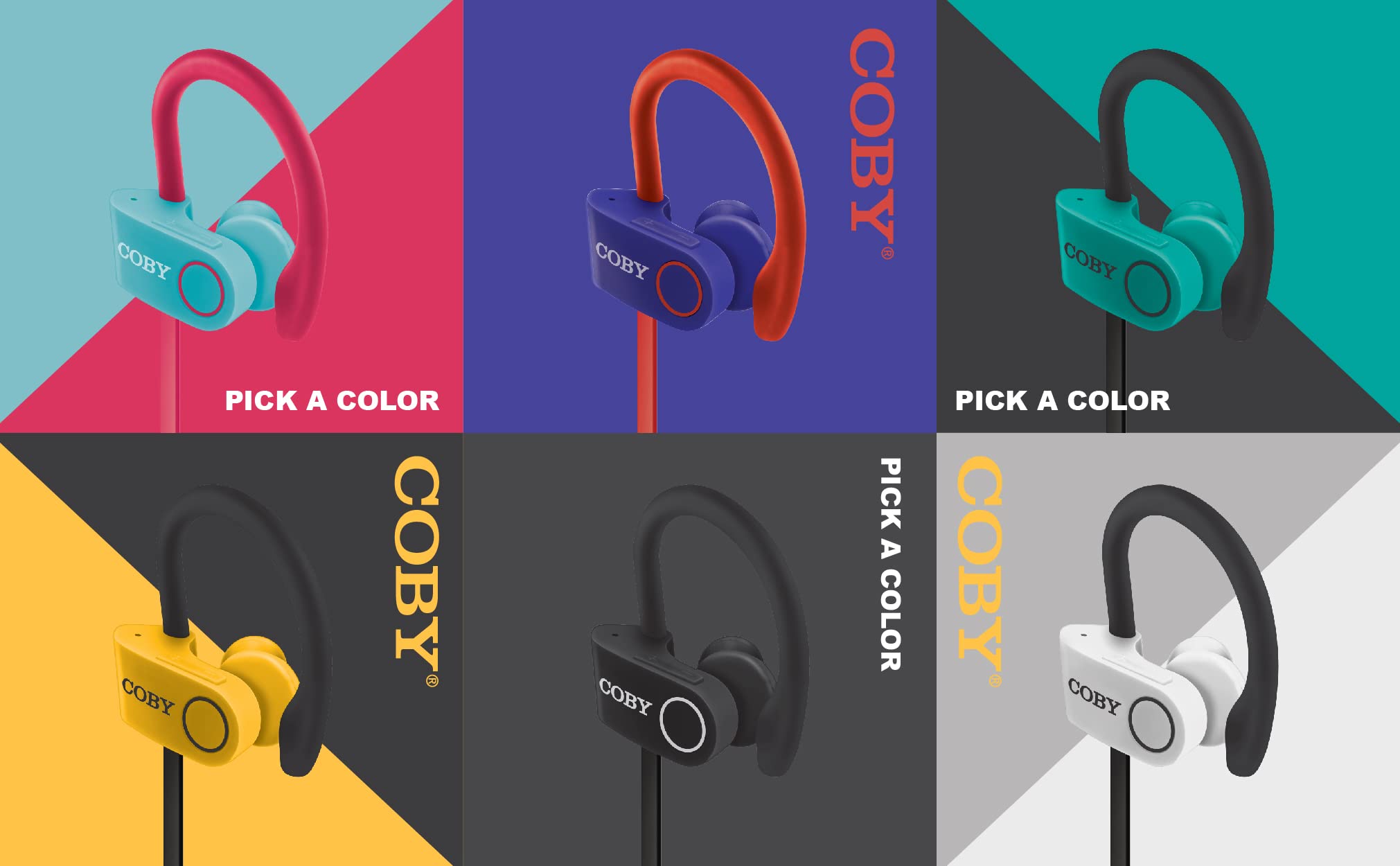 Coby Bluetooth Headphones Running