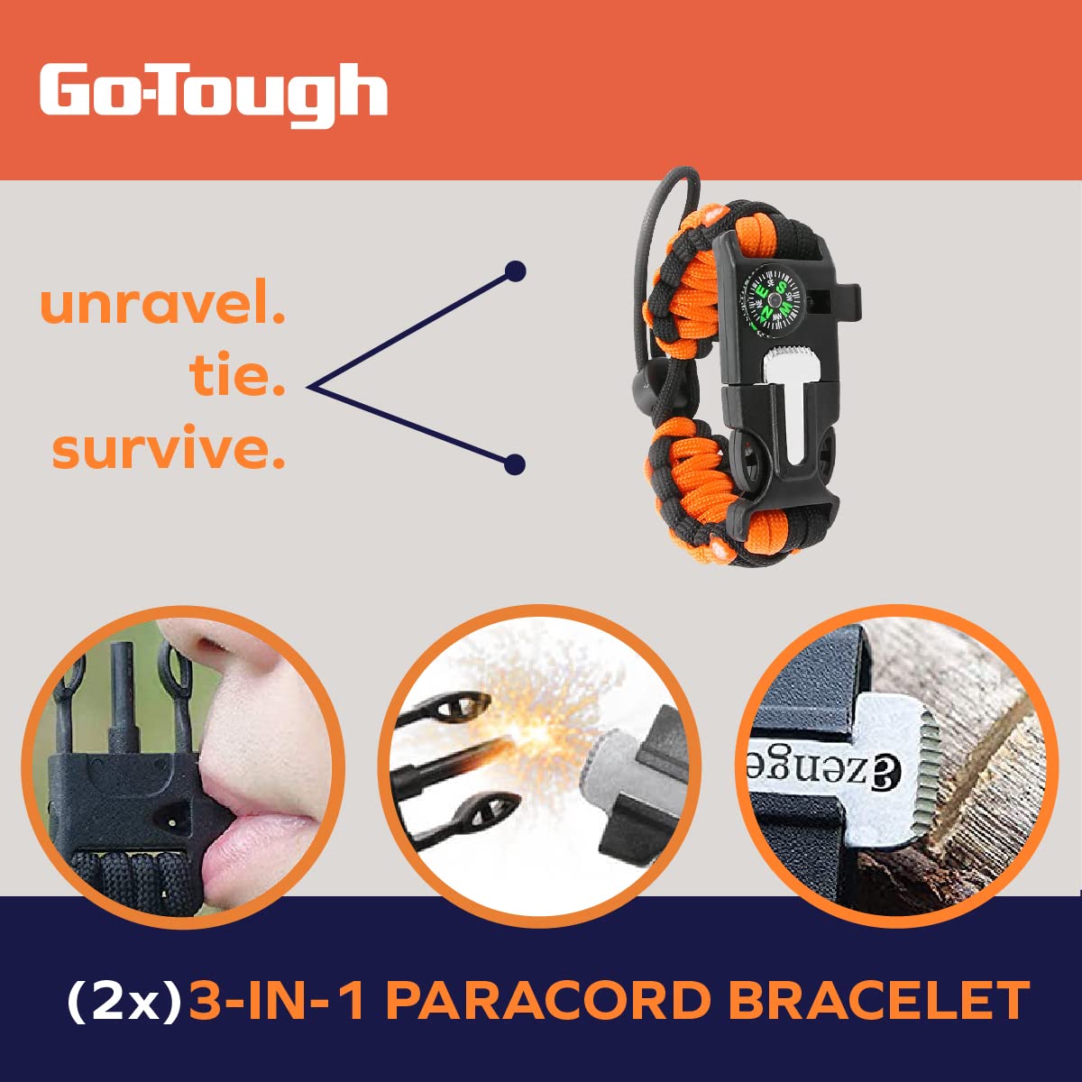 Go Tough Wilderness Camping Set | Camping Kit with Included Waterproof