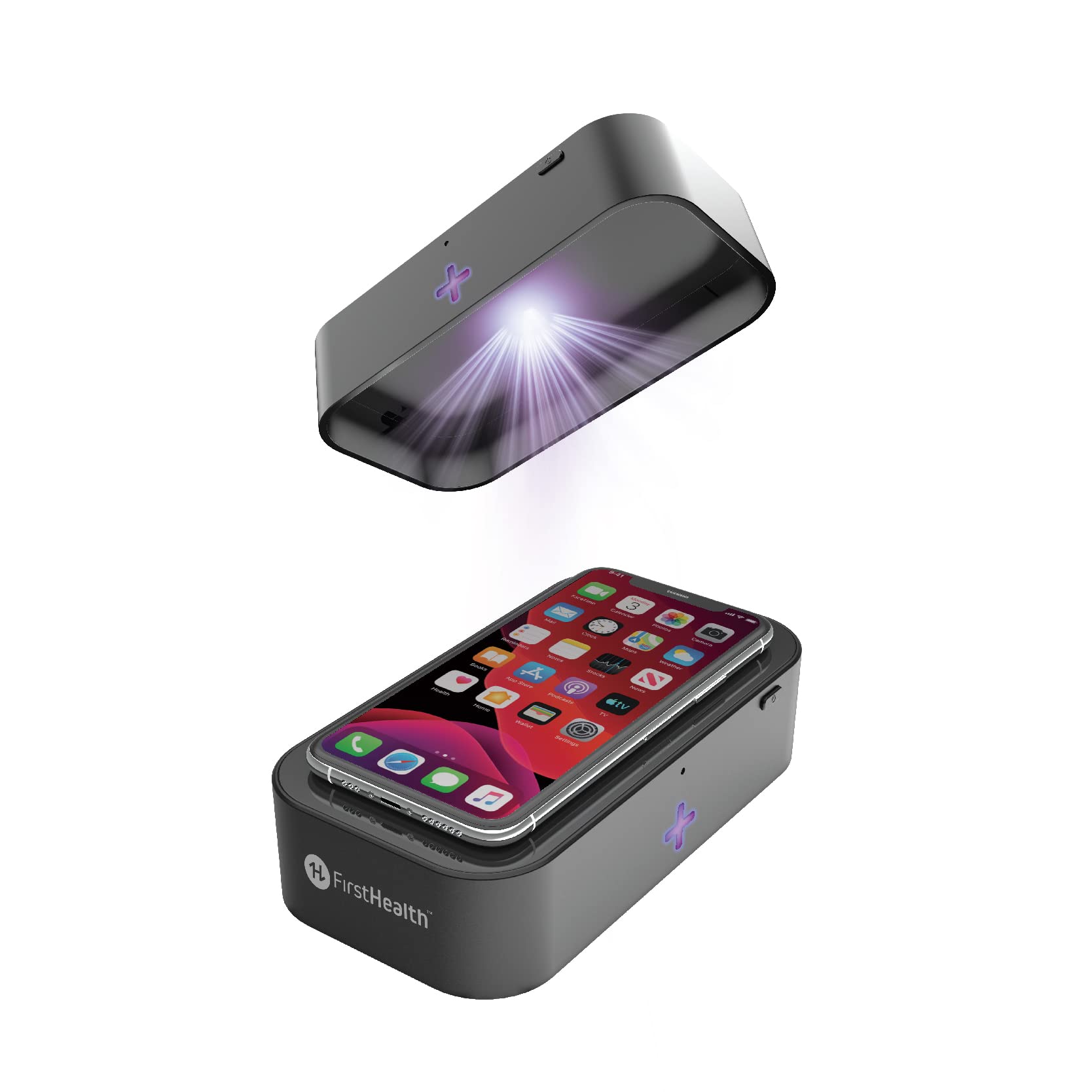 FirstHealth 3-in-1 UV Sanitizer Wand, 10W High Speed Wireless Charger