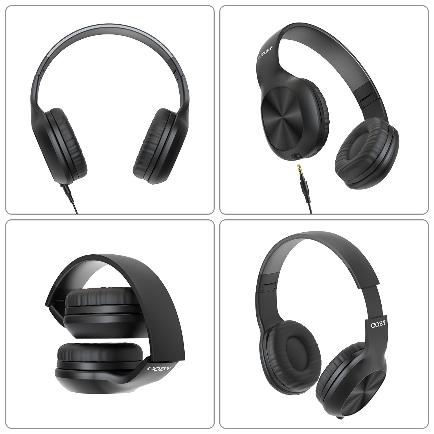 Coby 10-Pack Wired On-Ear Headphones (No Boom Mic)