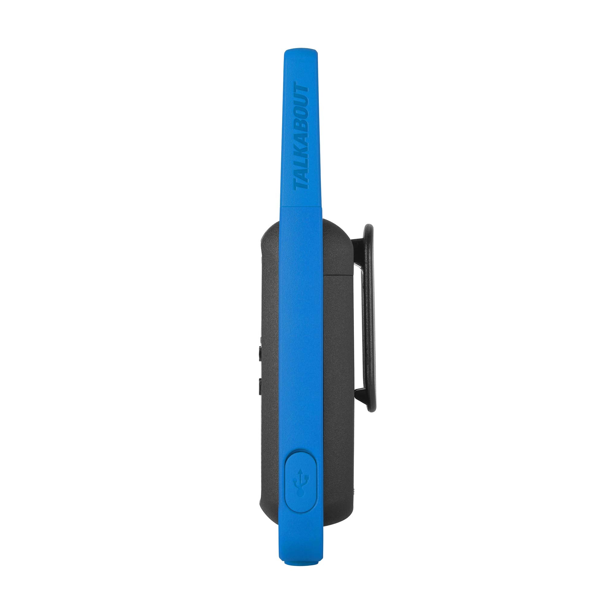 Motorola Solutions T270TP Talkabout Radio, 3 Pack, Black W/Blue