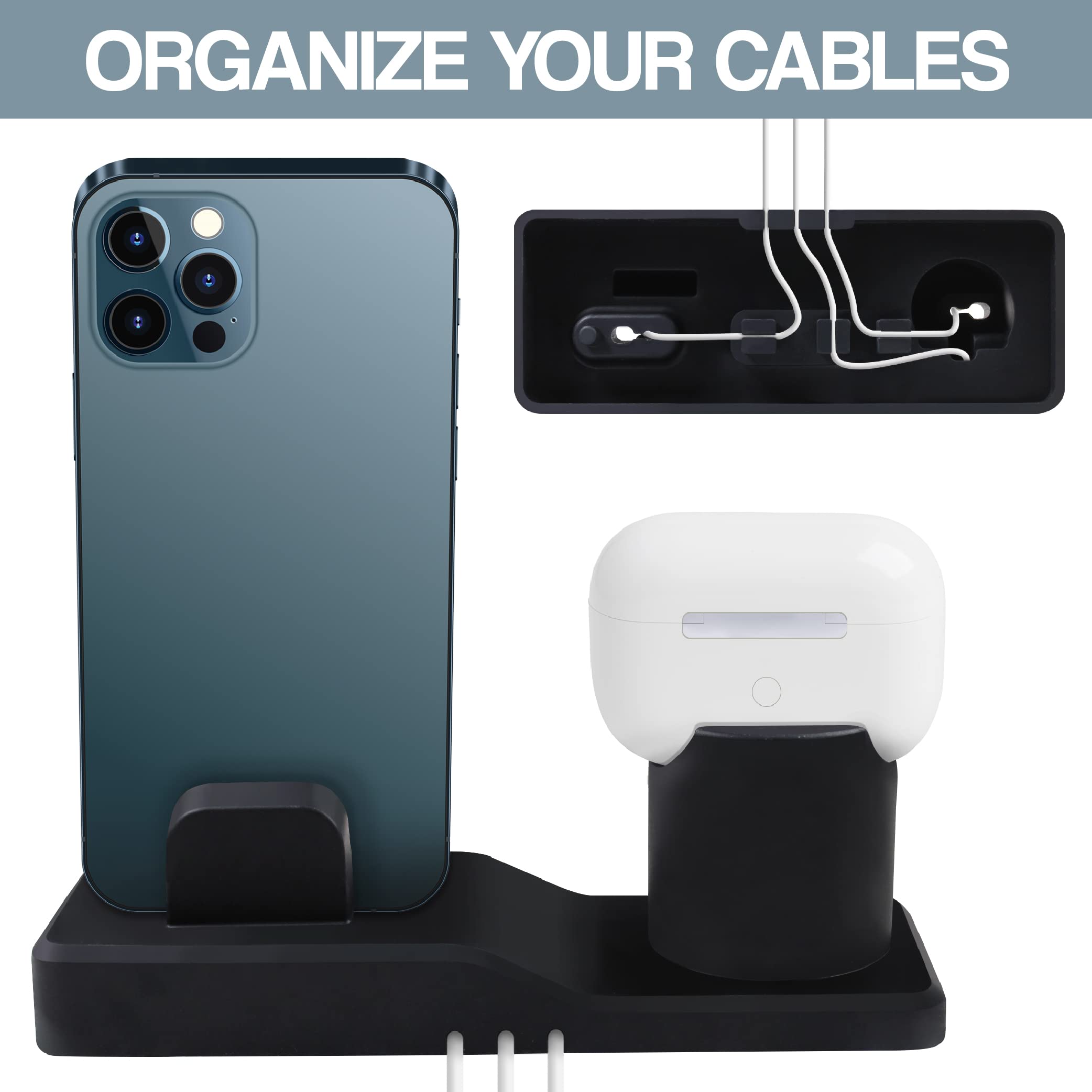 Chargeworx 3-in-1 Multi-Charging Stand Portable Apple Watch