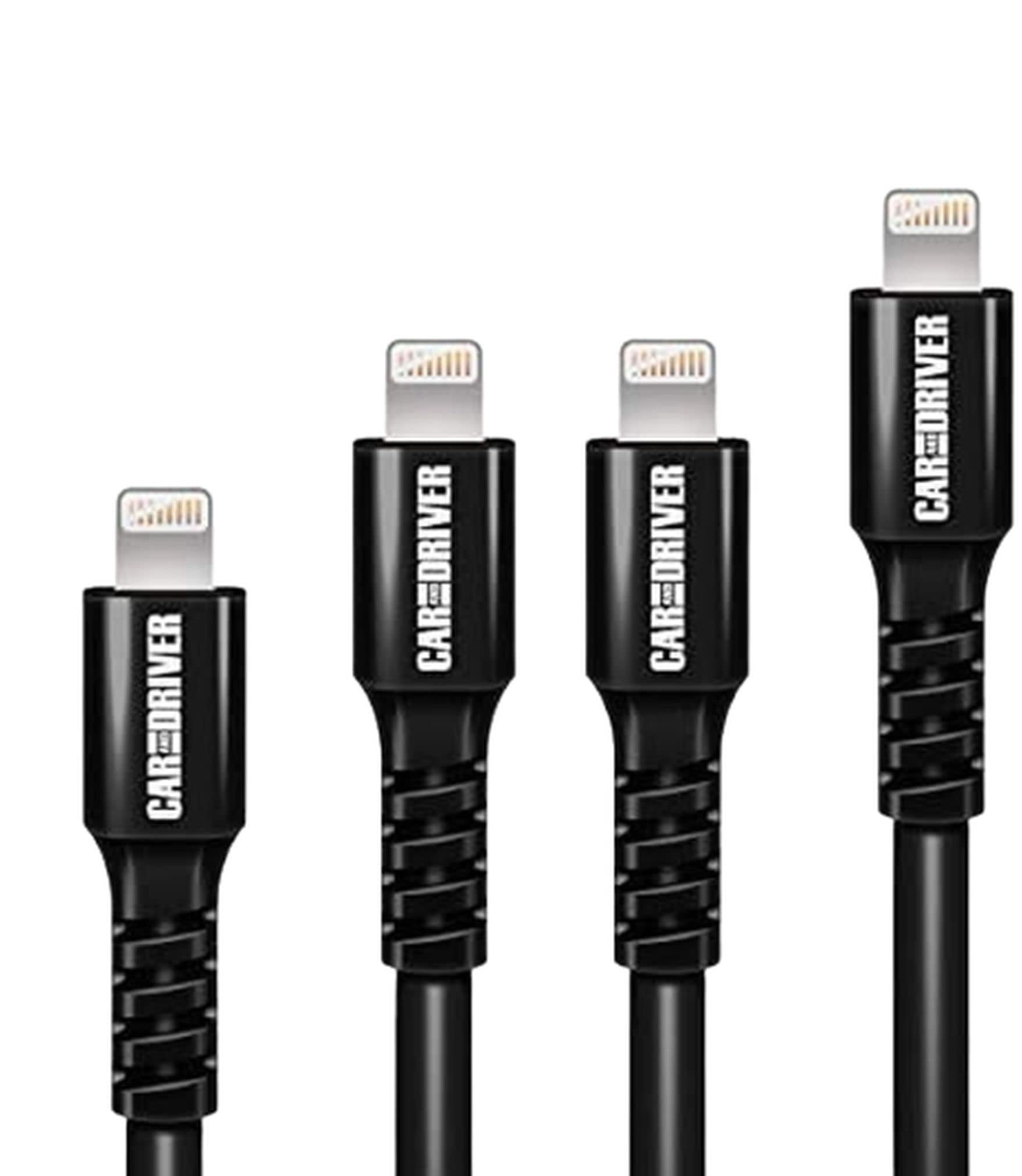 Car and Driver USB to Lightning Cable (4-Pack, White)