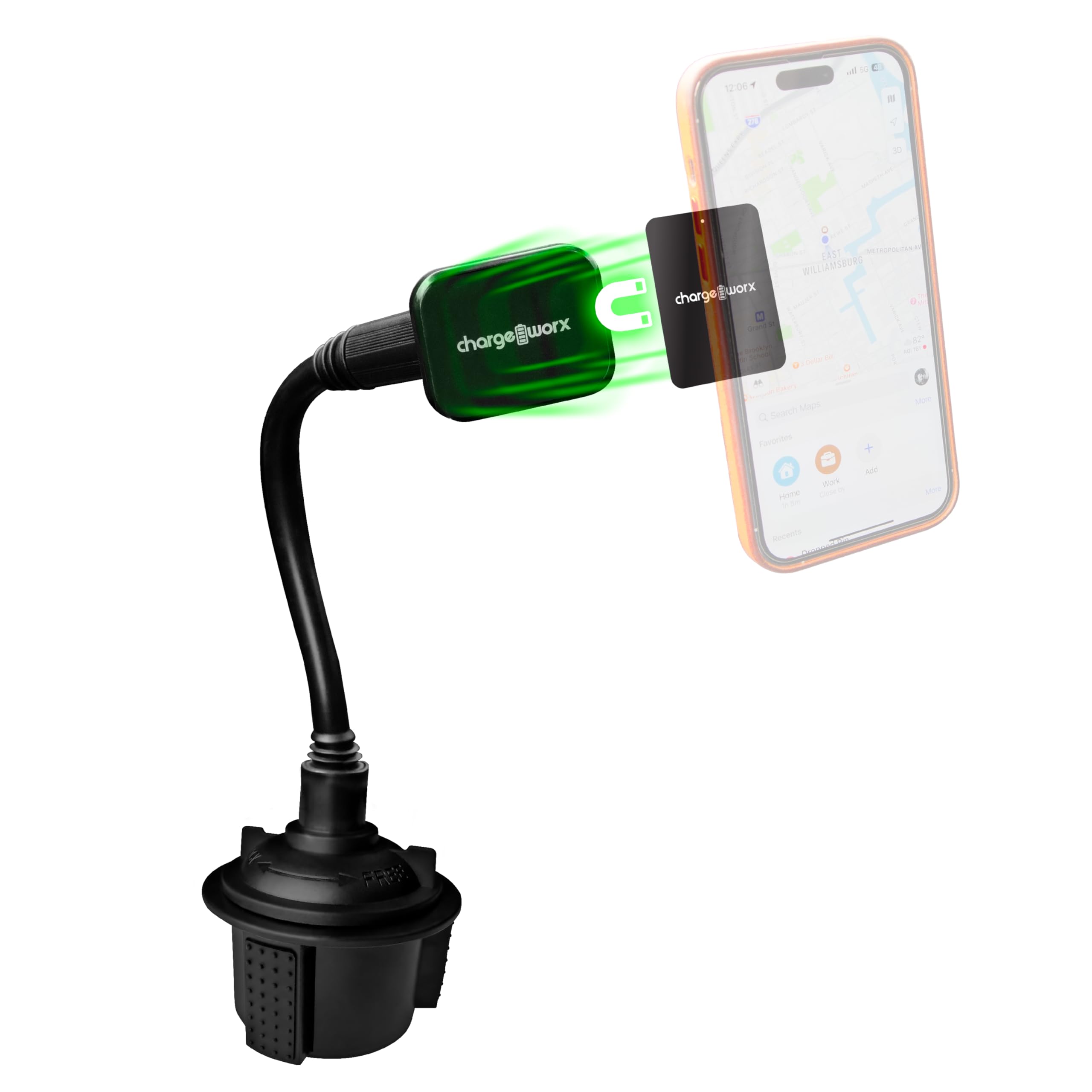 Chargeworx Magnetic Cupholder Car Mount