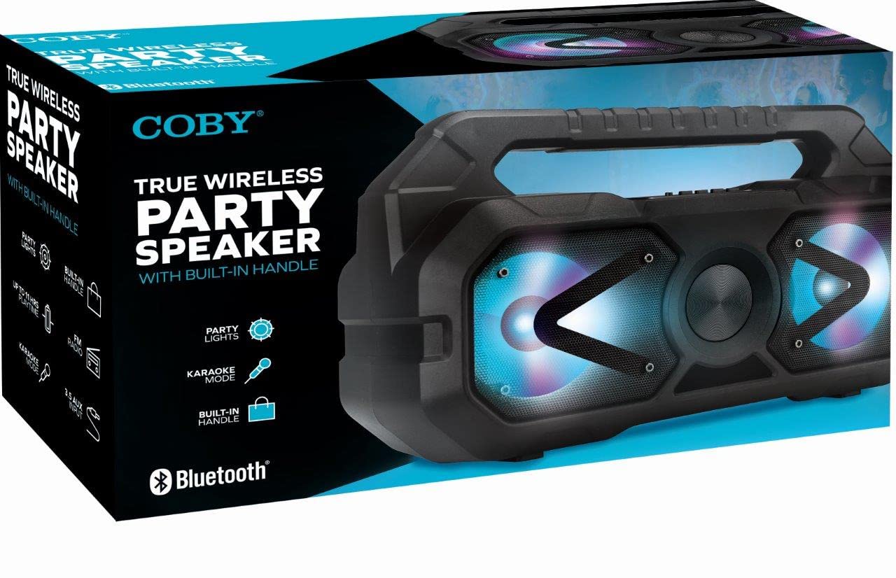 Coby True Wireless Bluetooth Speaker with Subwoofer