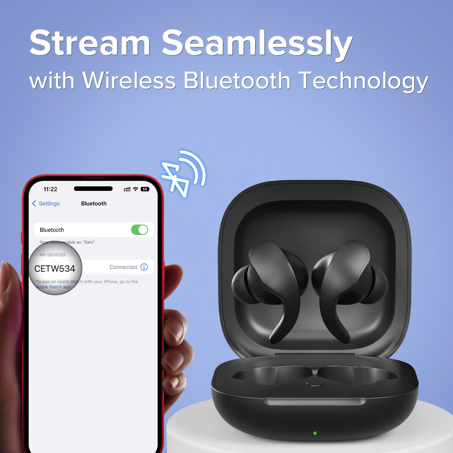 Coby Mini Sports True Wireless Earbuds with Secure Tips