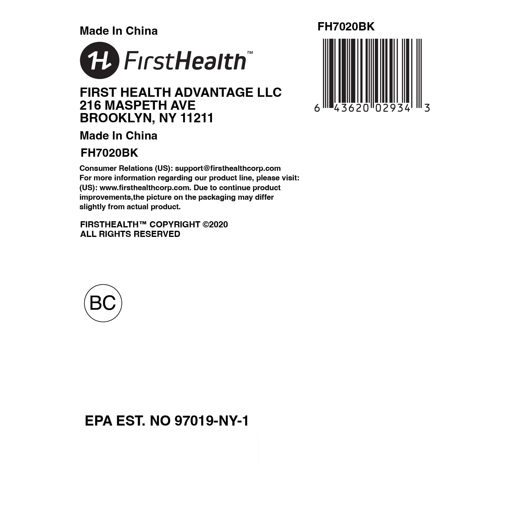 First Health UV Light Sanitizer with LED Light Modes