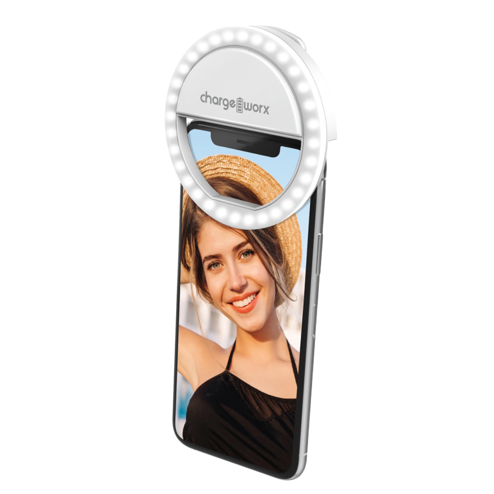 Chargeworx LED Selfie Ring Light 3 Brightness