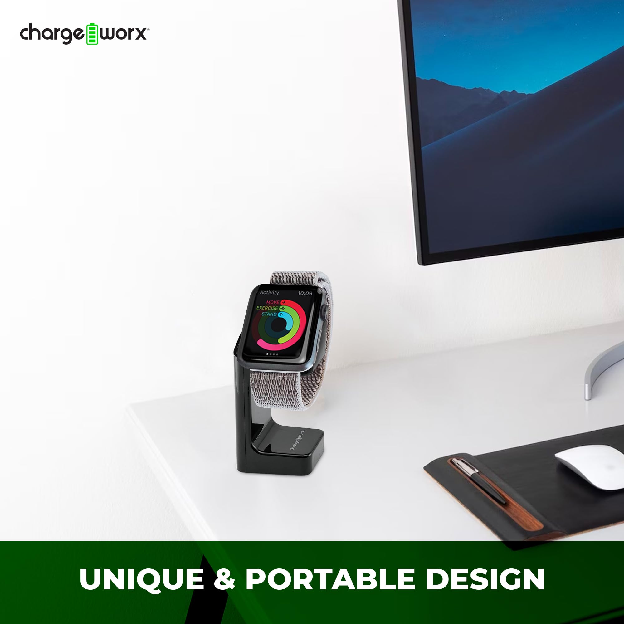 Chargeworx Smartwatch Charger Stand Compact Base Tech Organizer