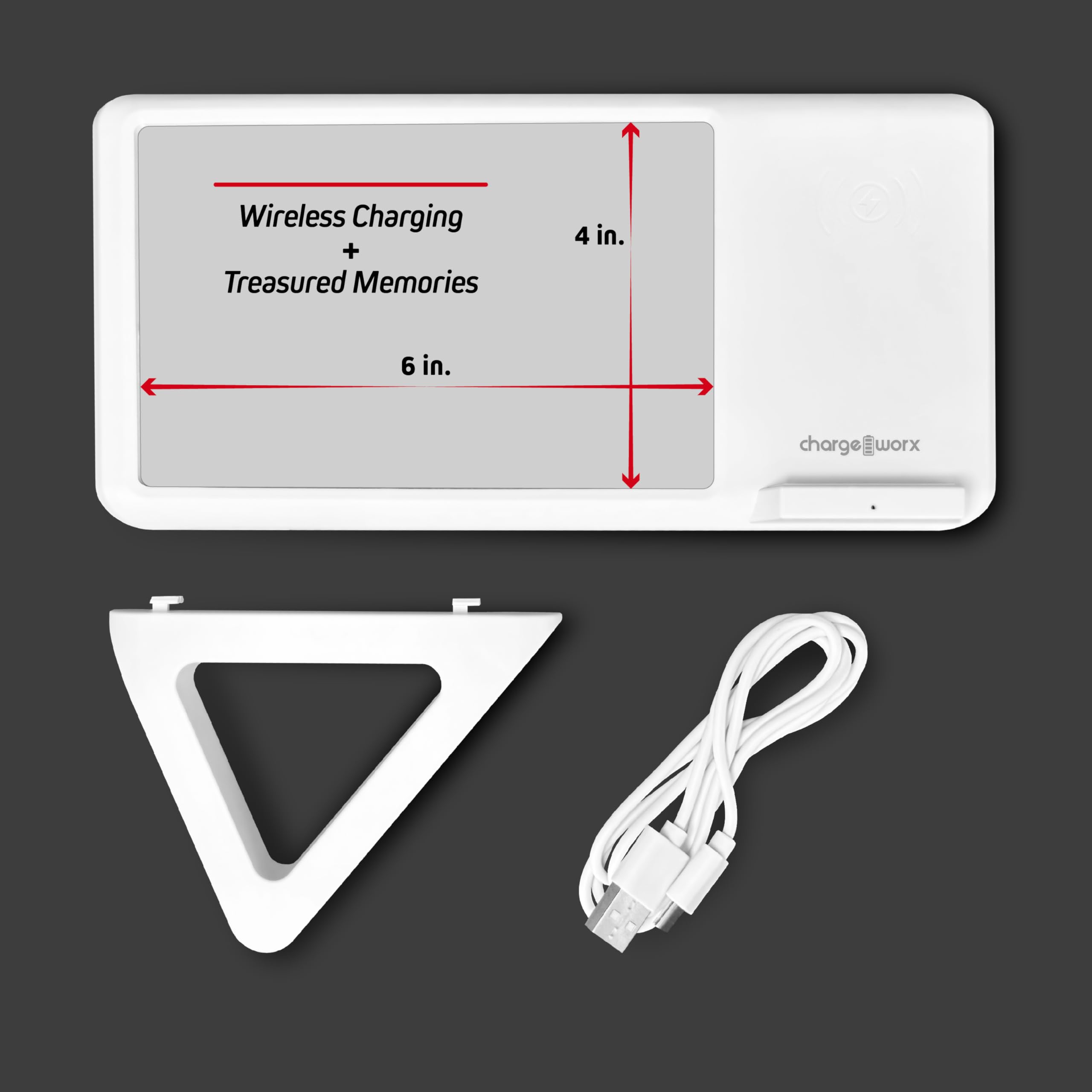 Chargeworx Smartpix Wireless Charger and Physical Photo Frame