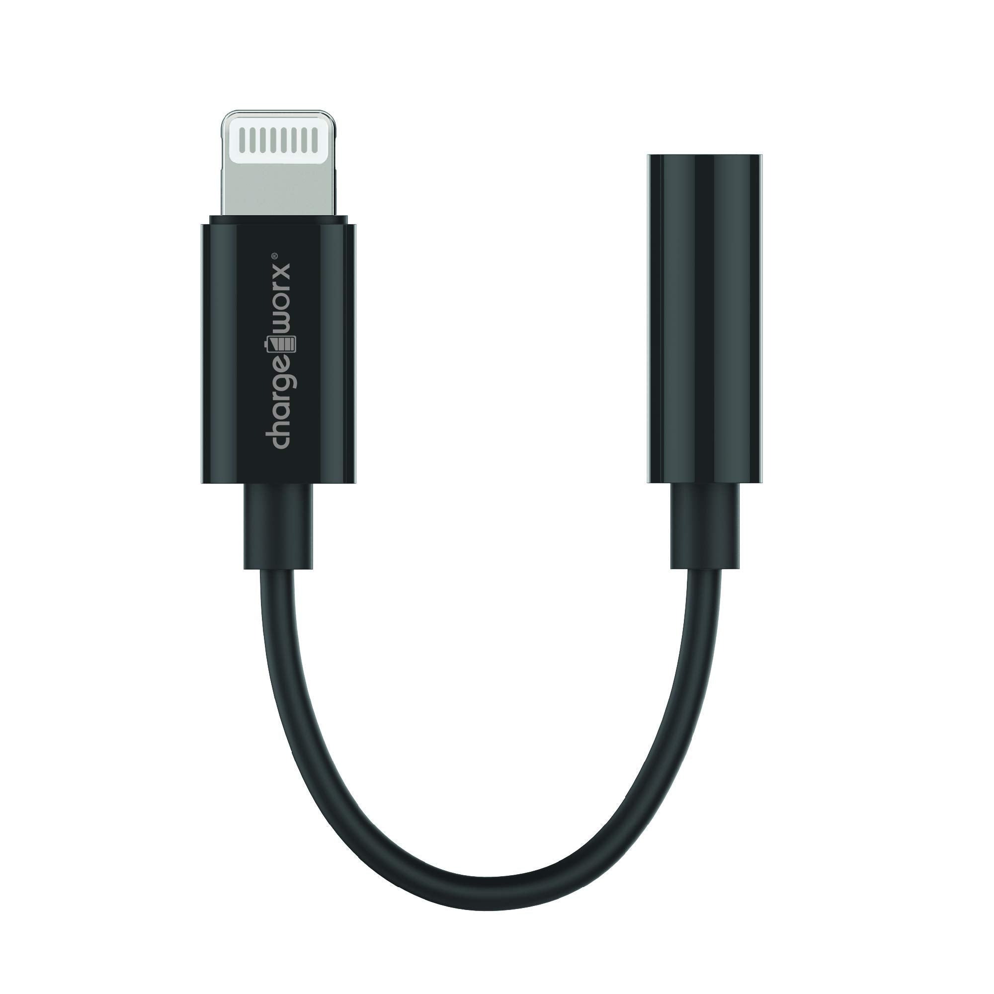 Chargeworx Headphone Adapter Lightning to 3.5mm White
